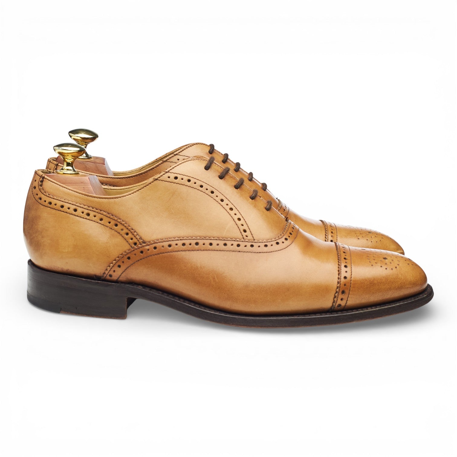 Barker Newcastle richelieu cuir conker UK 7