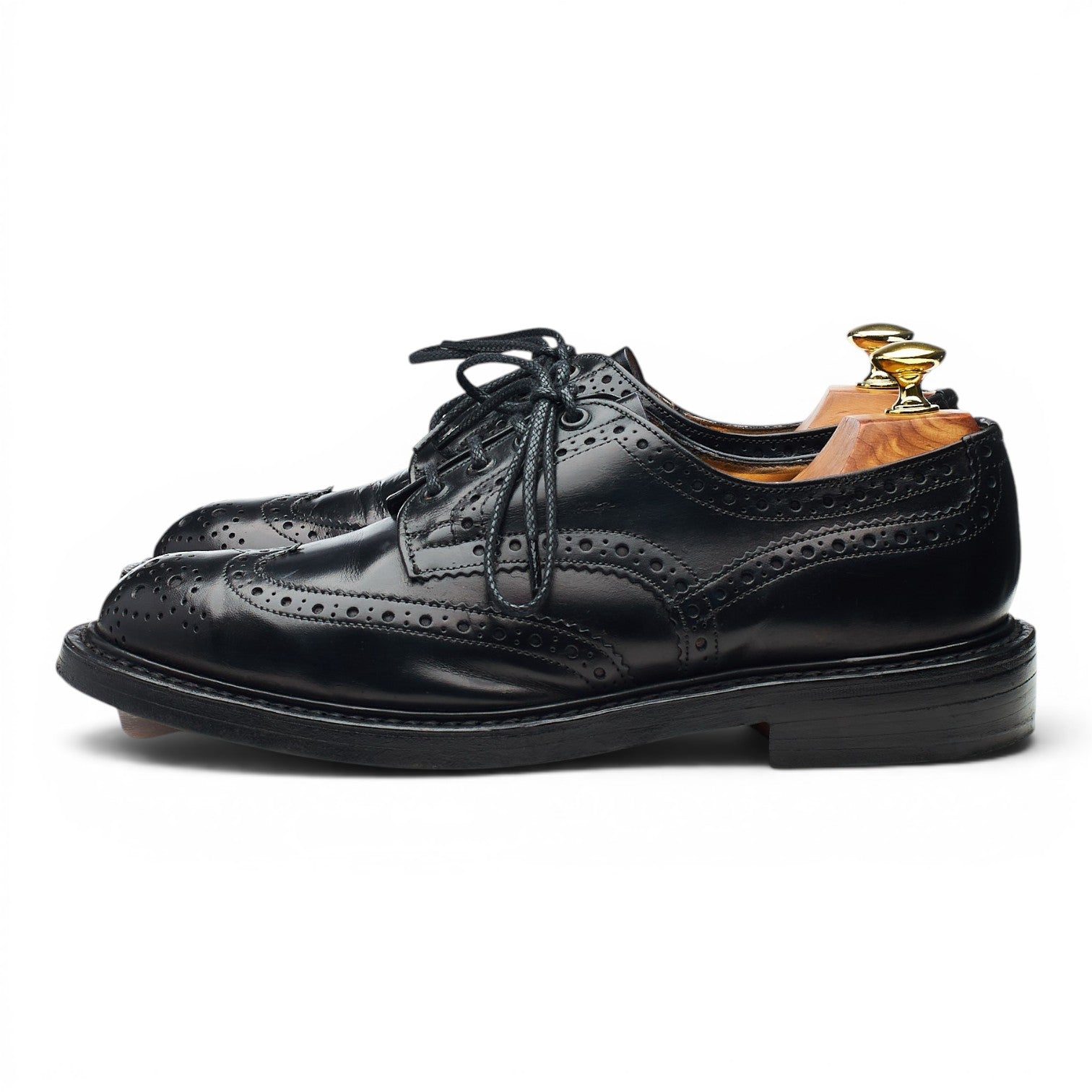 Tricker's Bourton derbys cuir noir UK 7
