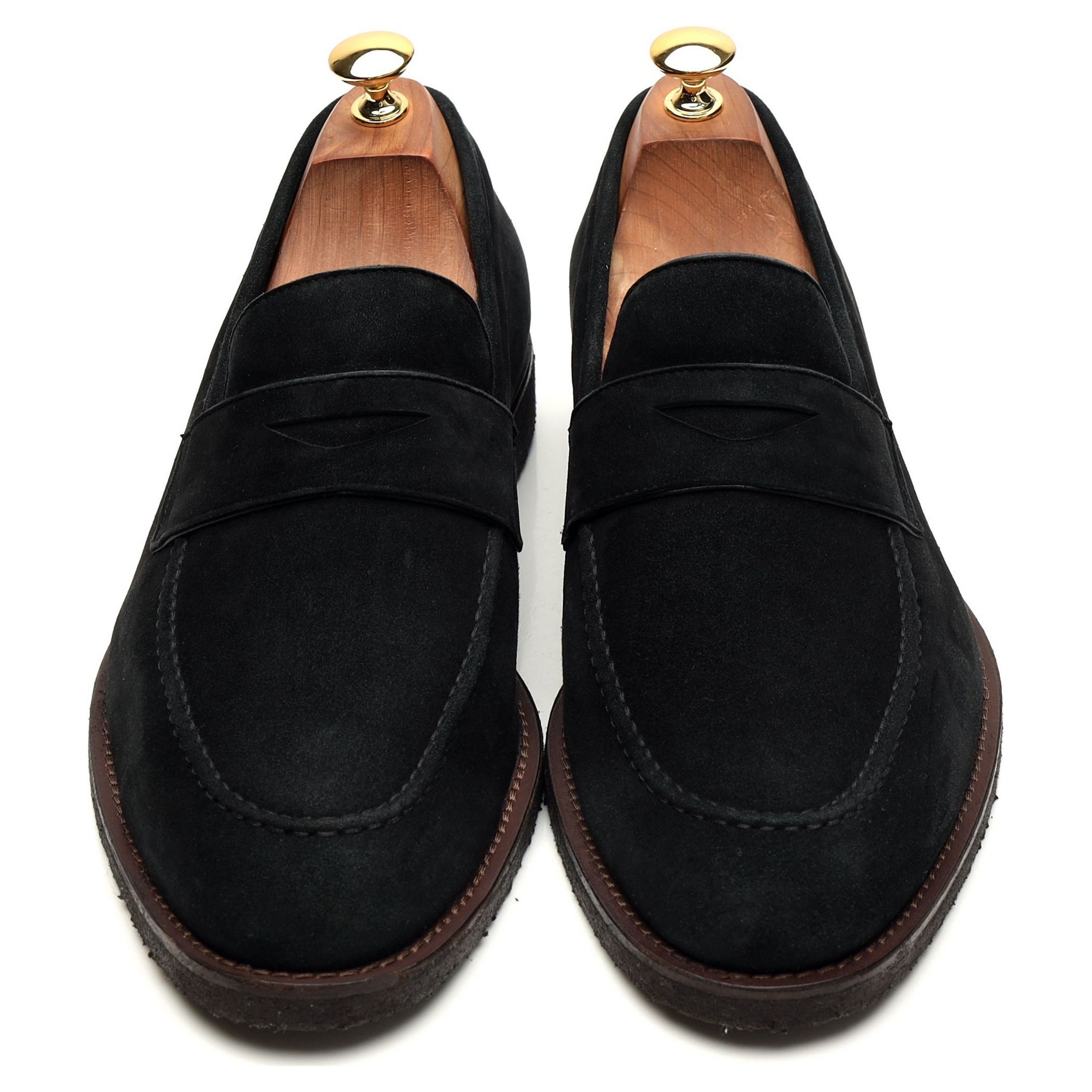 Cabasso mocassins penny suède noir pointure UK 10