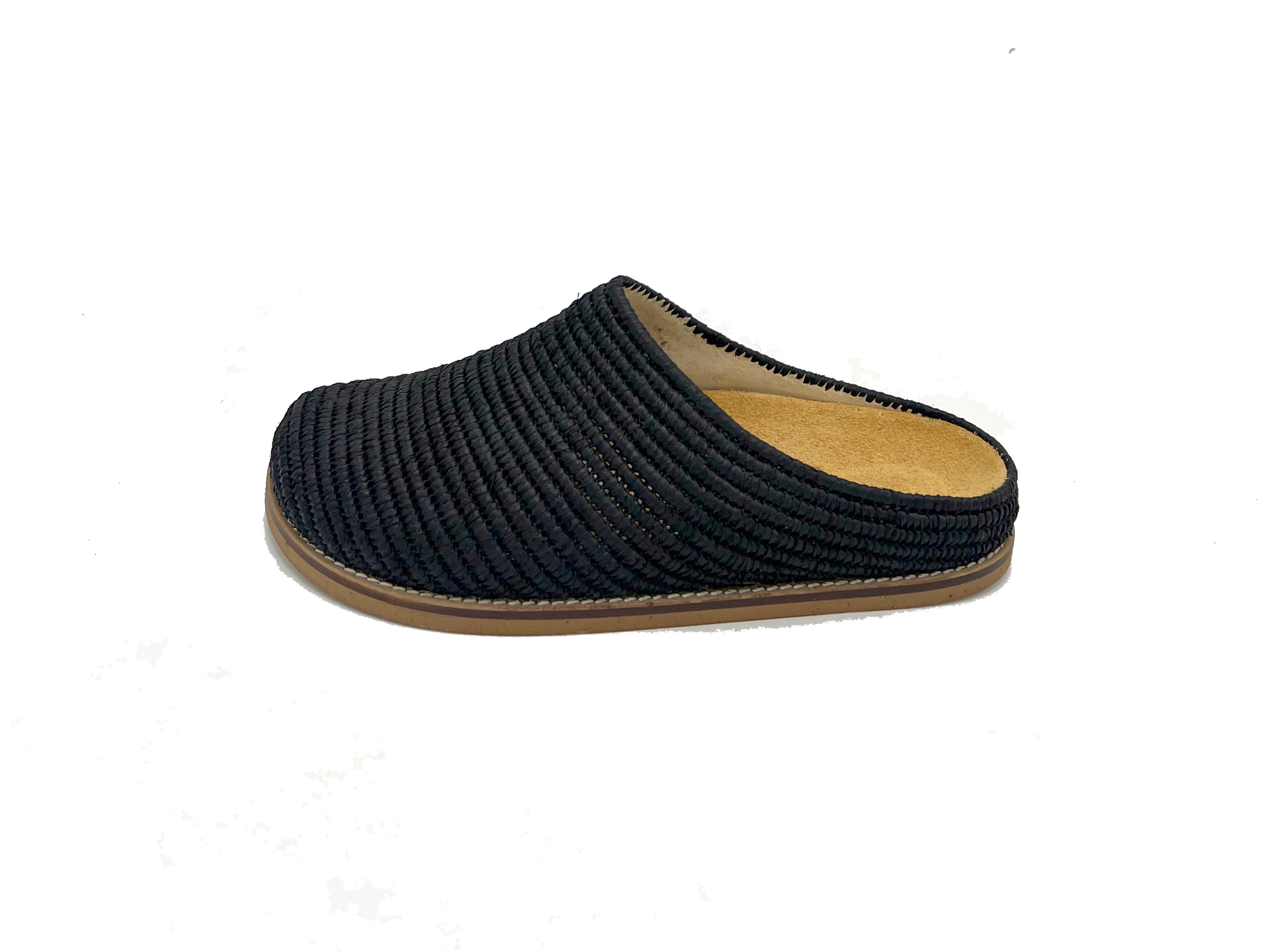 Contre-Allée Bousbir sabot femme raphia beige naturel