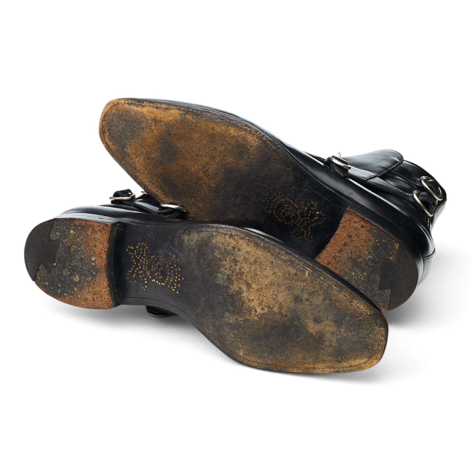Barker Black Lavenum bottes cuir noir 9 UK boucles
