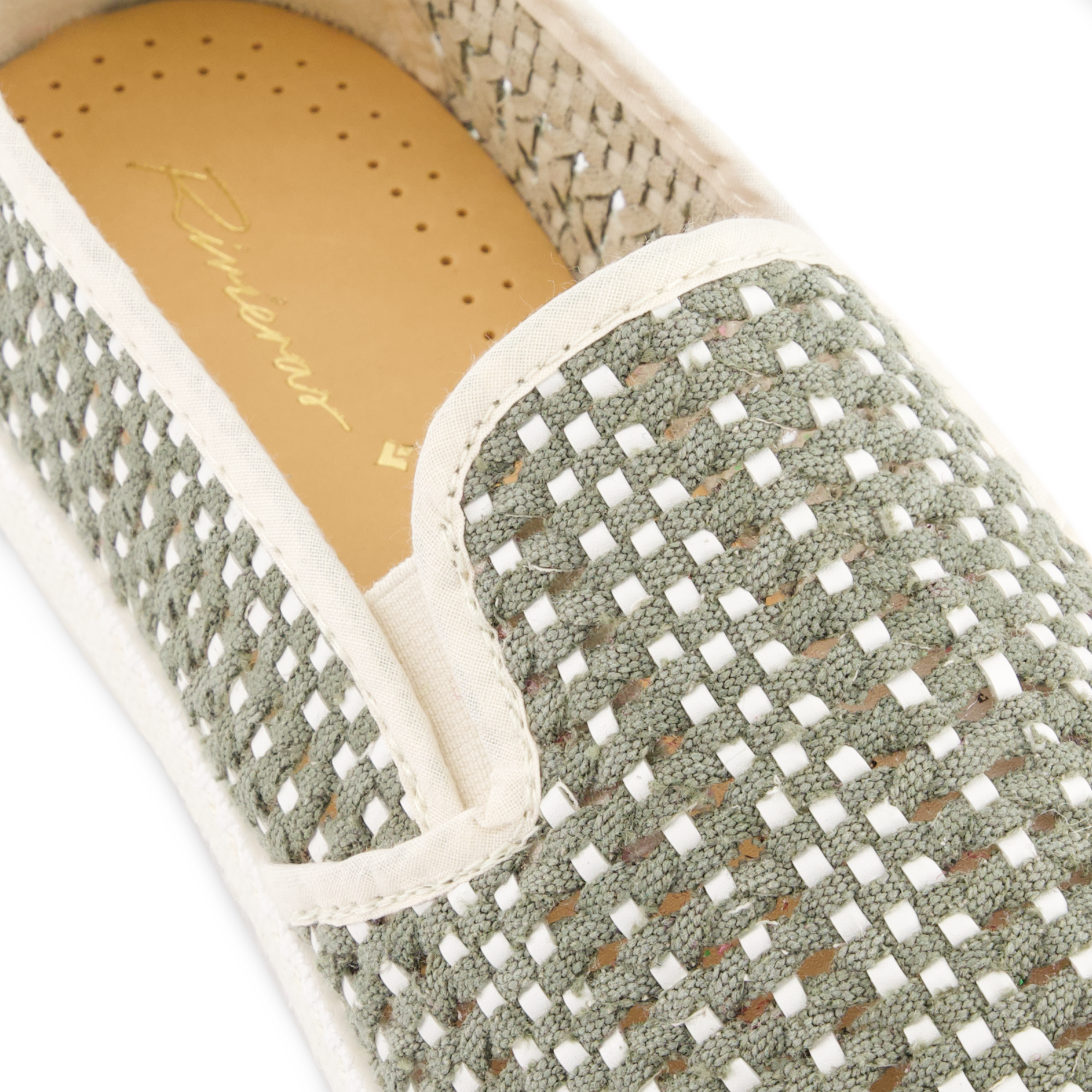Rivieras Classic Roma espadrilles kaki tissé ajouré