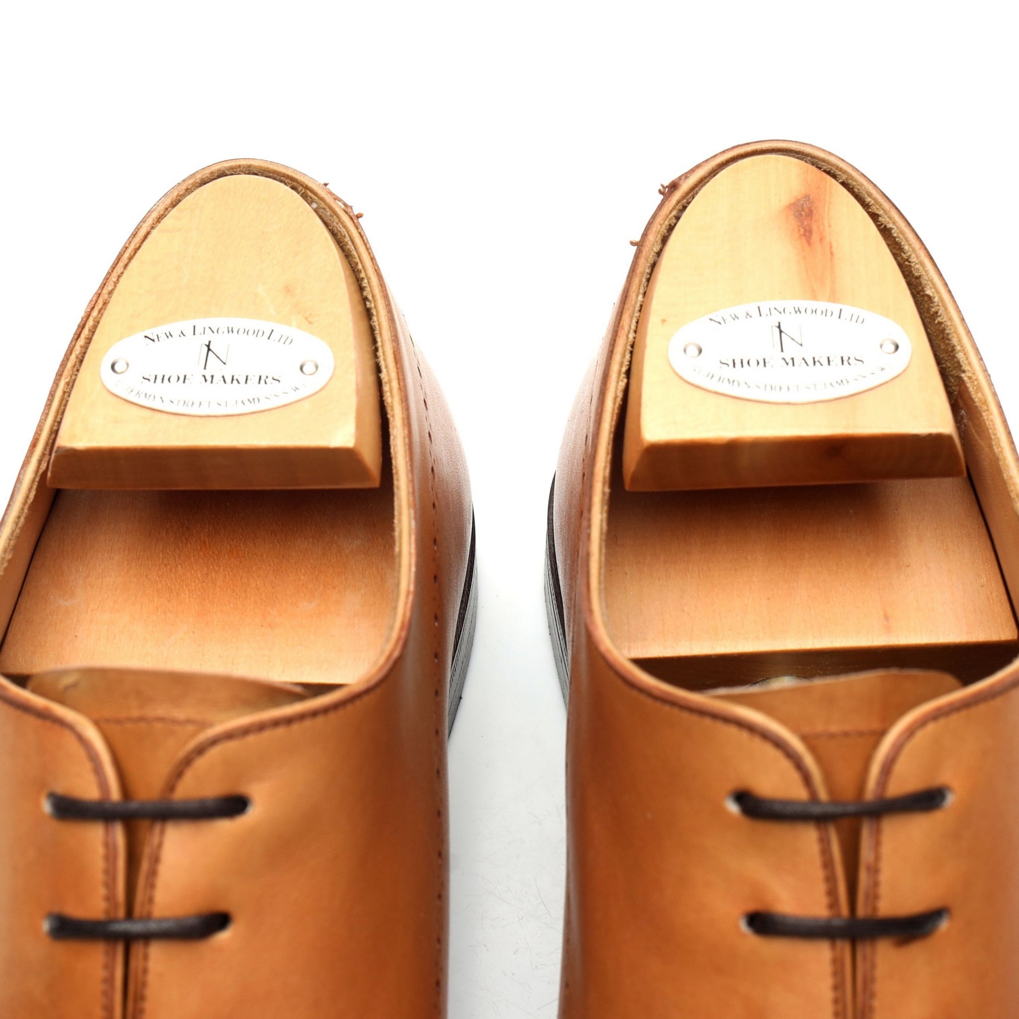 New & Lingwood richelieu cuir tan wholecut pointure 10