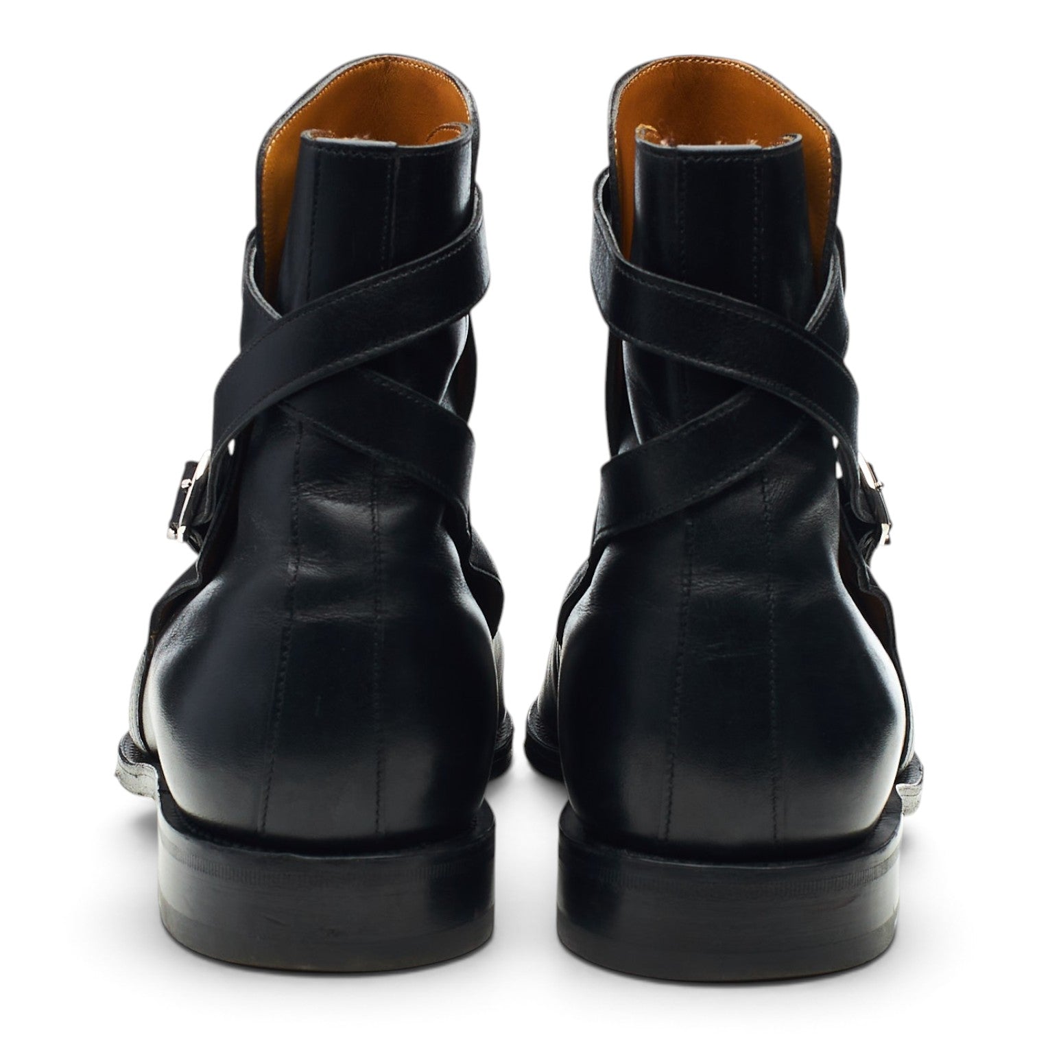 John Lobb Abbot bottes cuir noir pointure UK 8