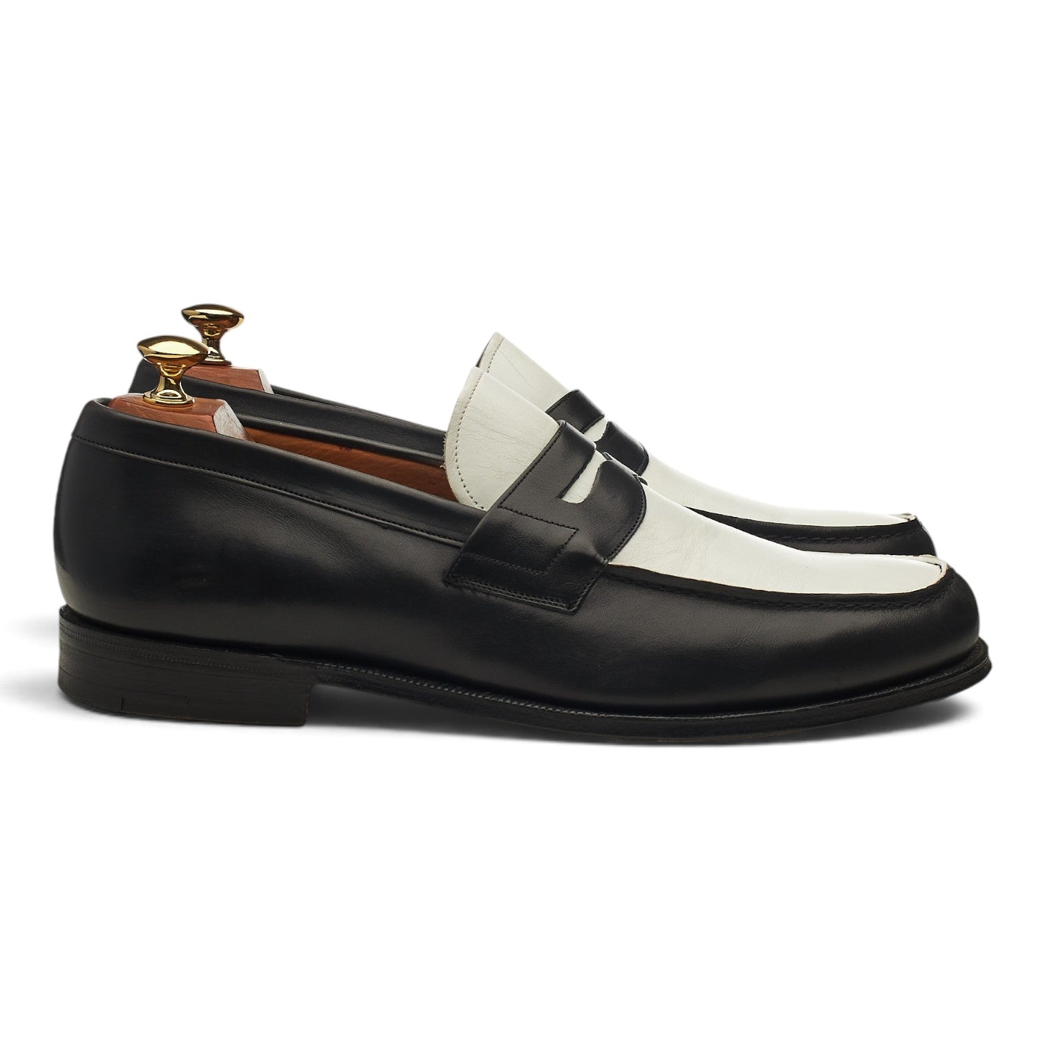 Church's Bentley mocassins cuir noir blanc pointure UK 9.5