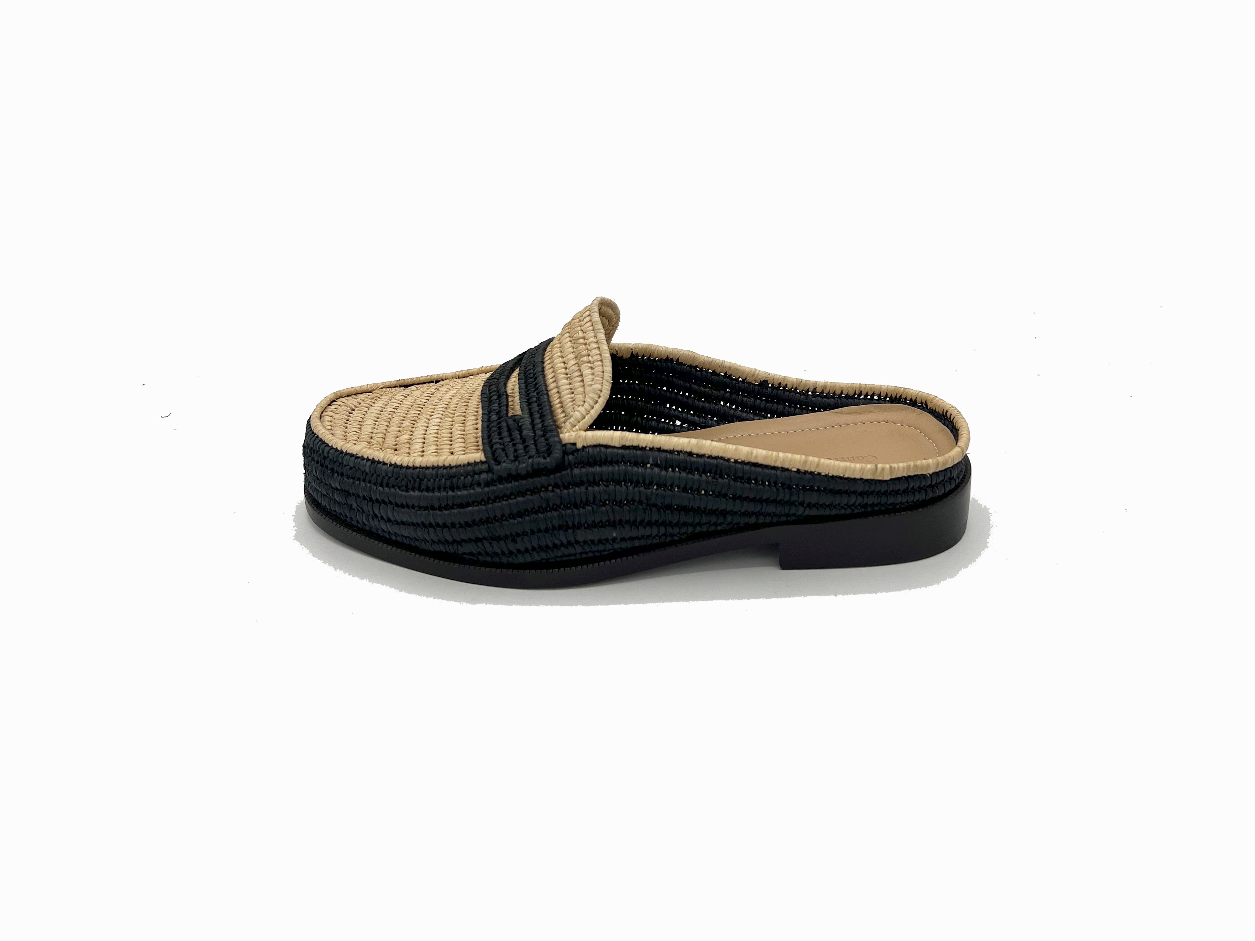 Contre-Allée Maarouf mule femme raphia naturel