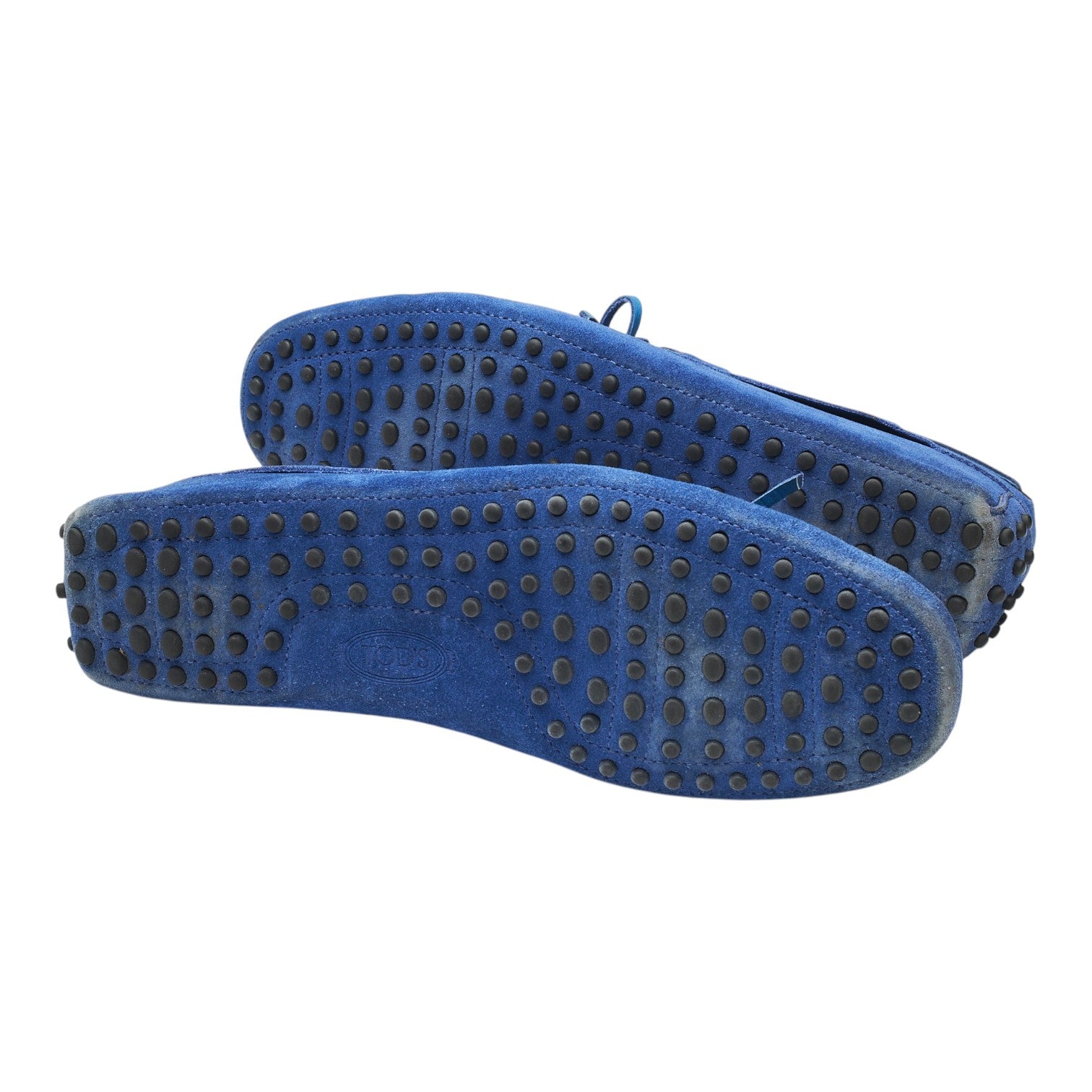 Tod's Gommino mocassins driving daim bleu UK 8