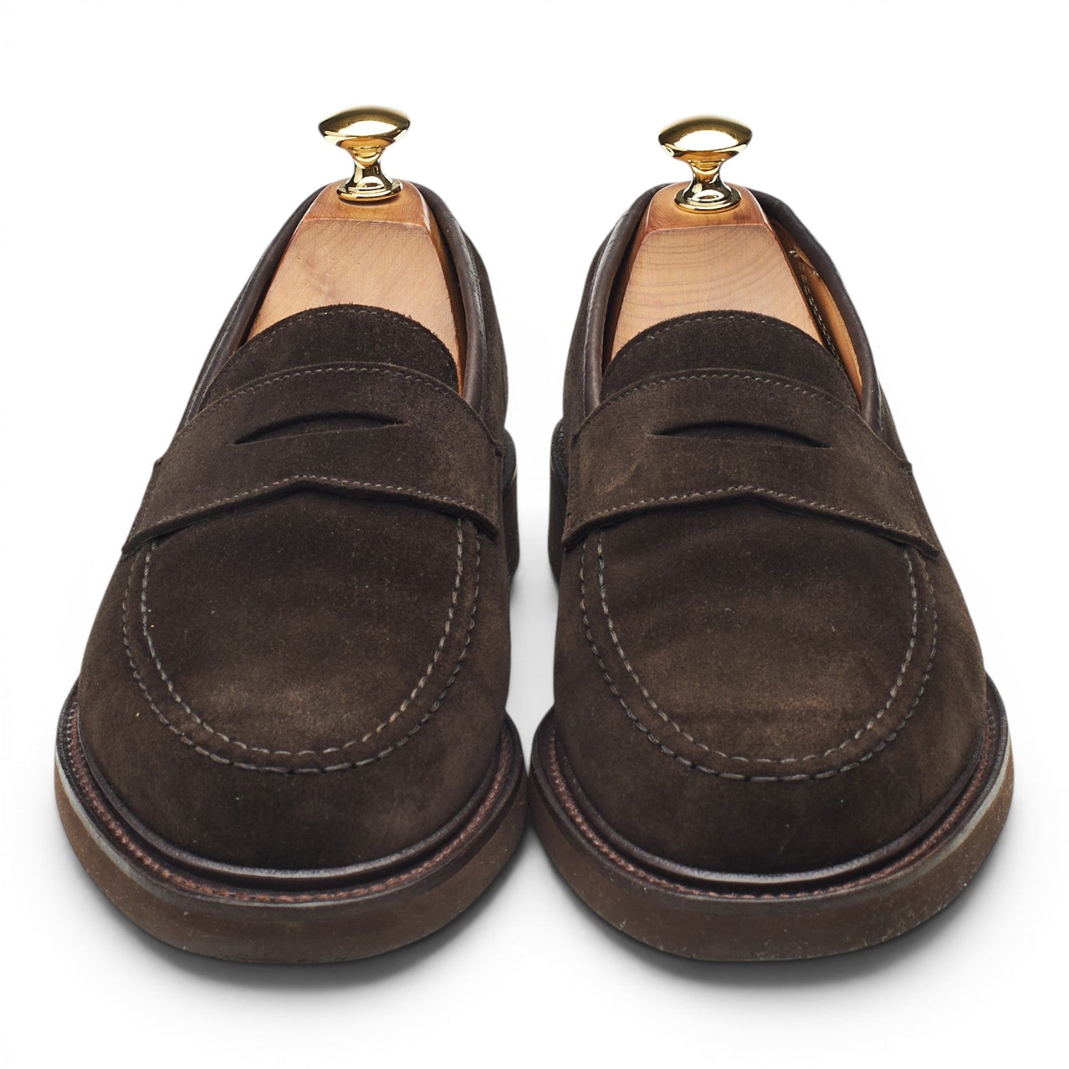 Crockett & Jones Boston mocassin suède marron UK 6.5