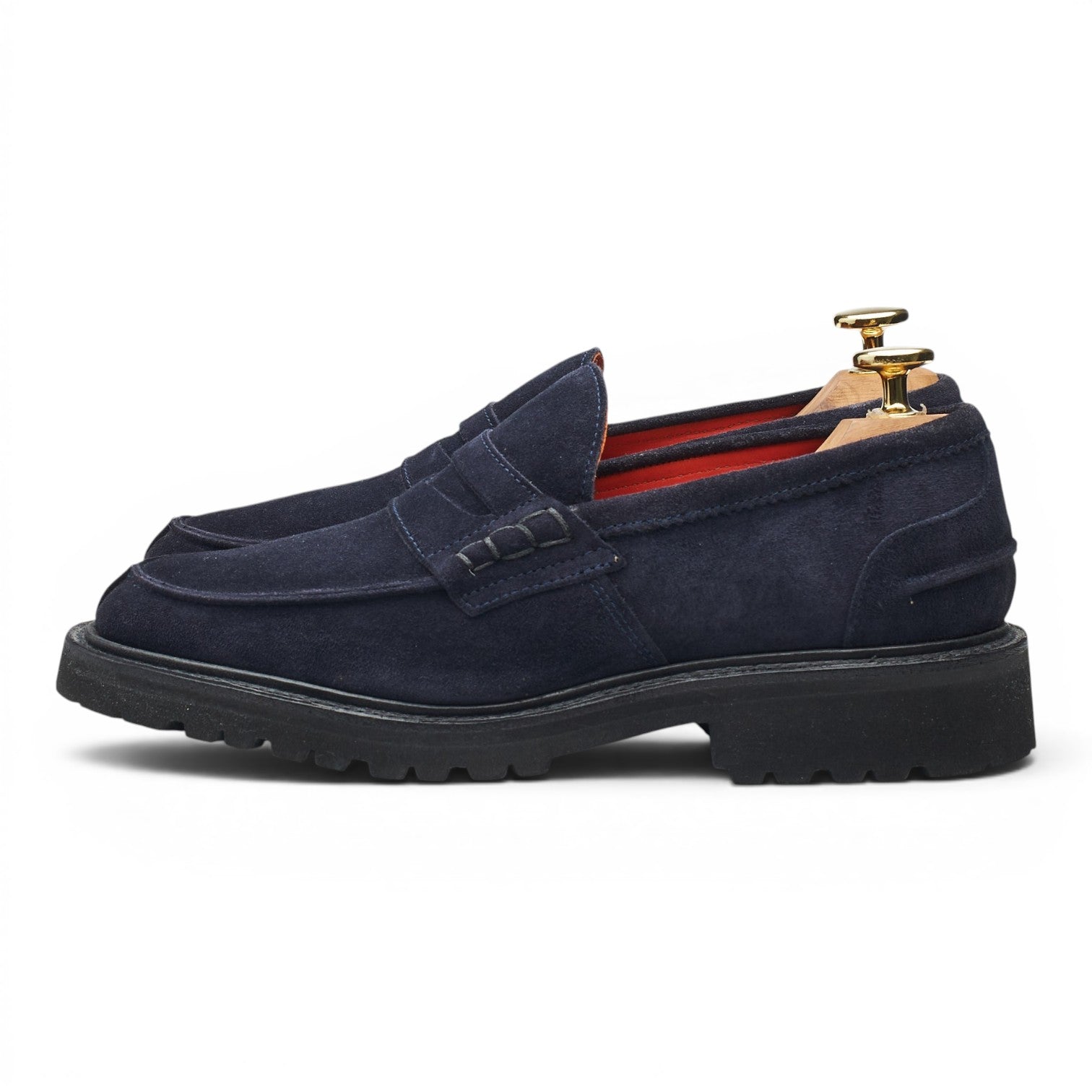 Trickers Eva mocassins daim bleu marine UK 3