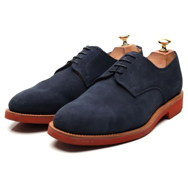 Sanders Jack derbies daim bleu marine pointure UK 9