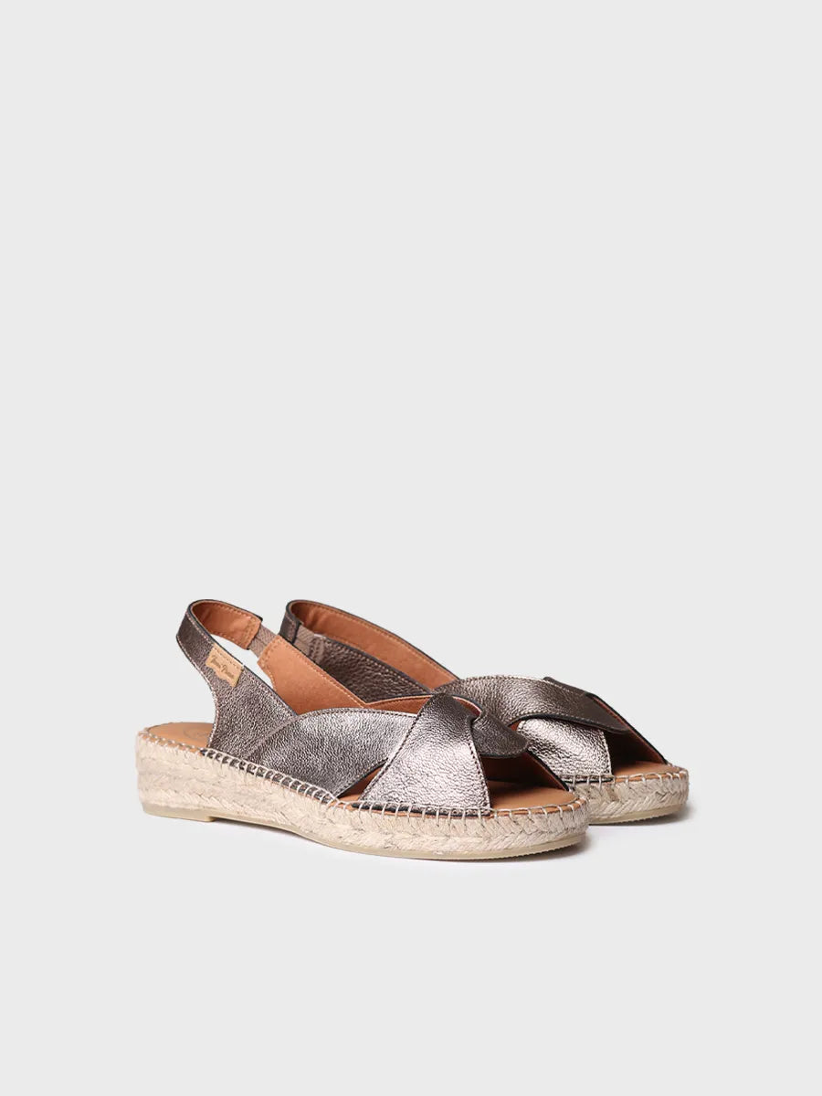 Toni Pons Enola-P espadrilles cuir ouvertes compensées