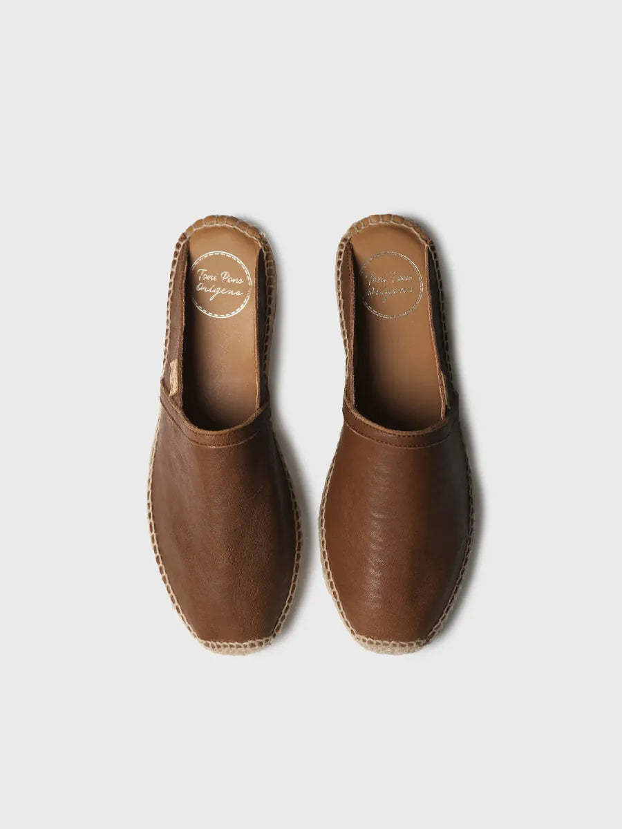 Toni Pons Denise-P mule espadrille cuir métallisé