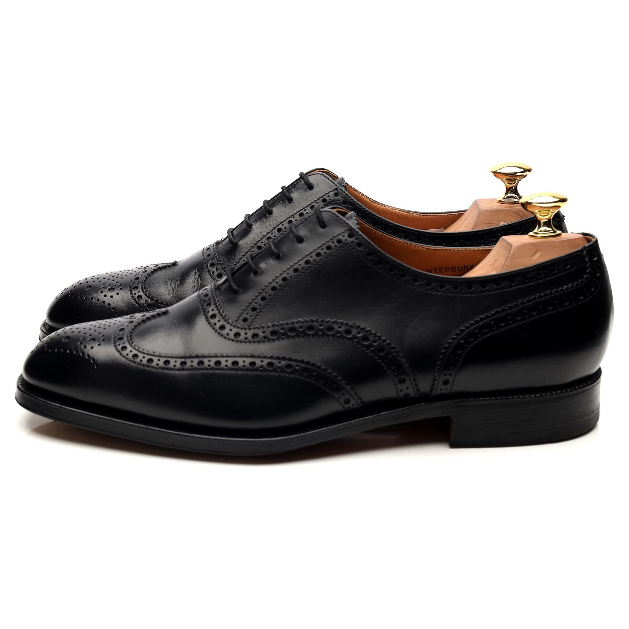 Crockett & Jones Canterbury richelieu brogue cuir noir 8,5
