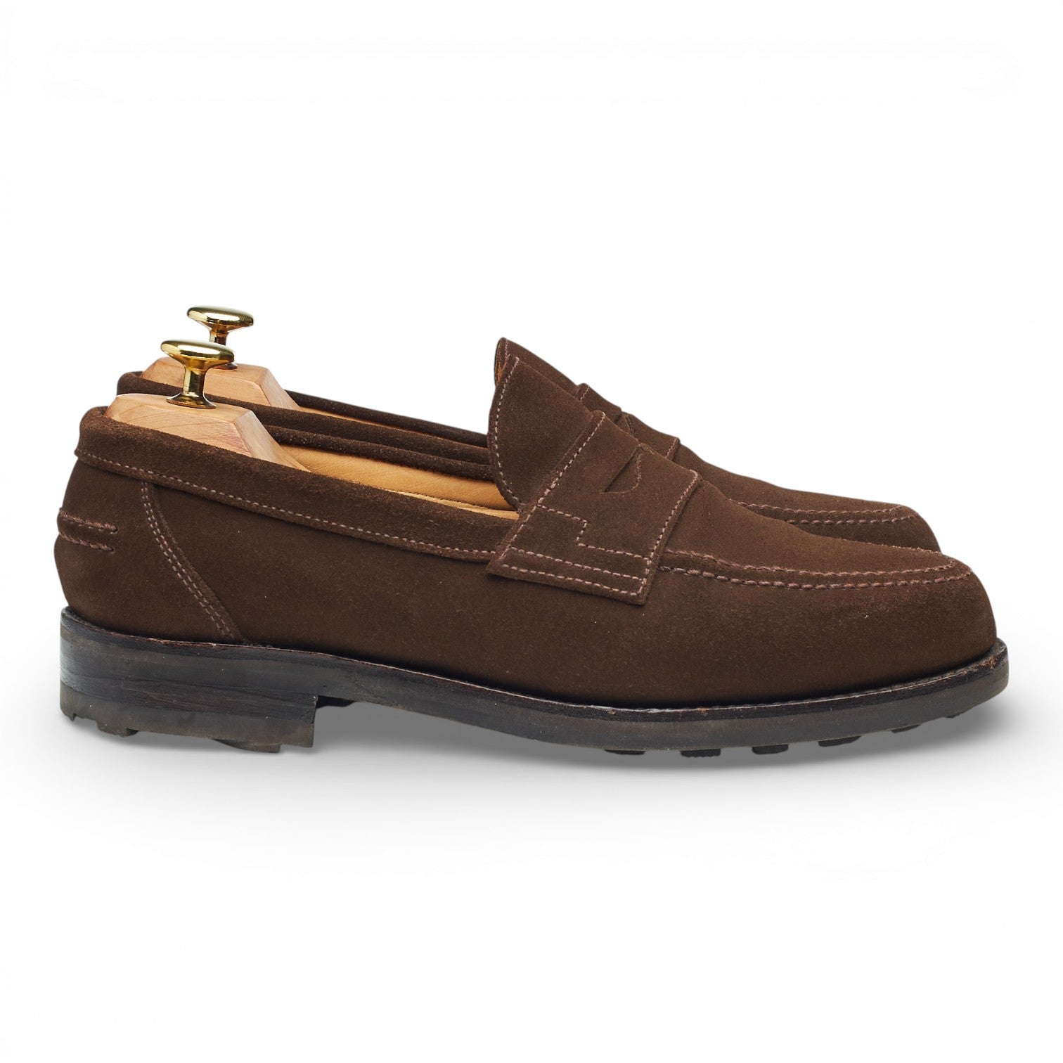 Shipton & Heneage Hendon mocassin daim marron pointure 8 gomme
