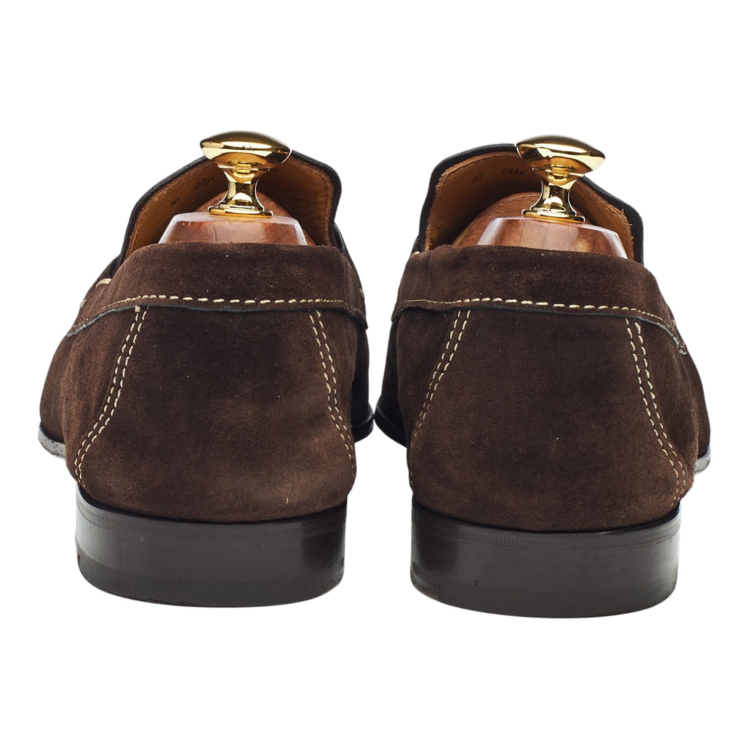 Berluti mocassins daim marron foncé UK 10