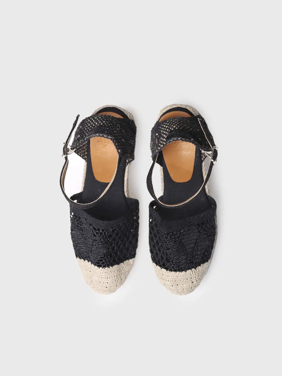 Toni Pons Mariona espadrille compensée noire 8,5 cm