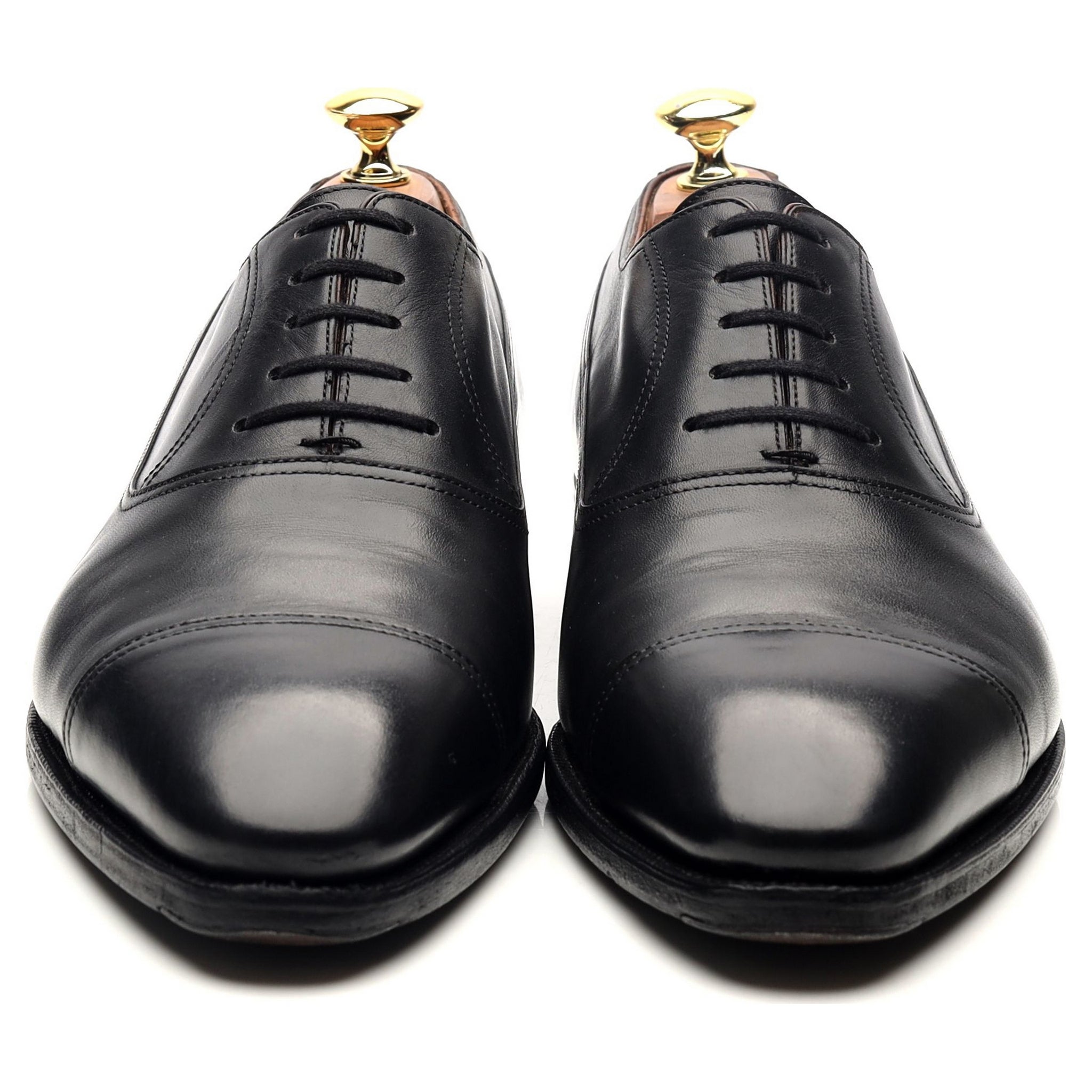 Corthay oxford cuir noir pointure UK 8 bout droit