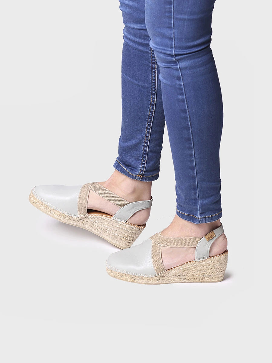 Toni Pons Tossa espadrille femme cuir compensée 6 cm