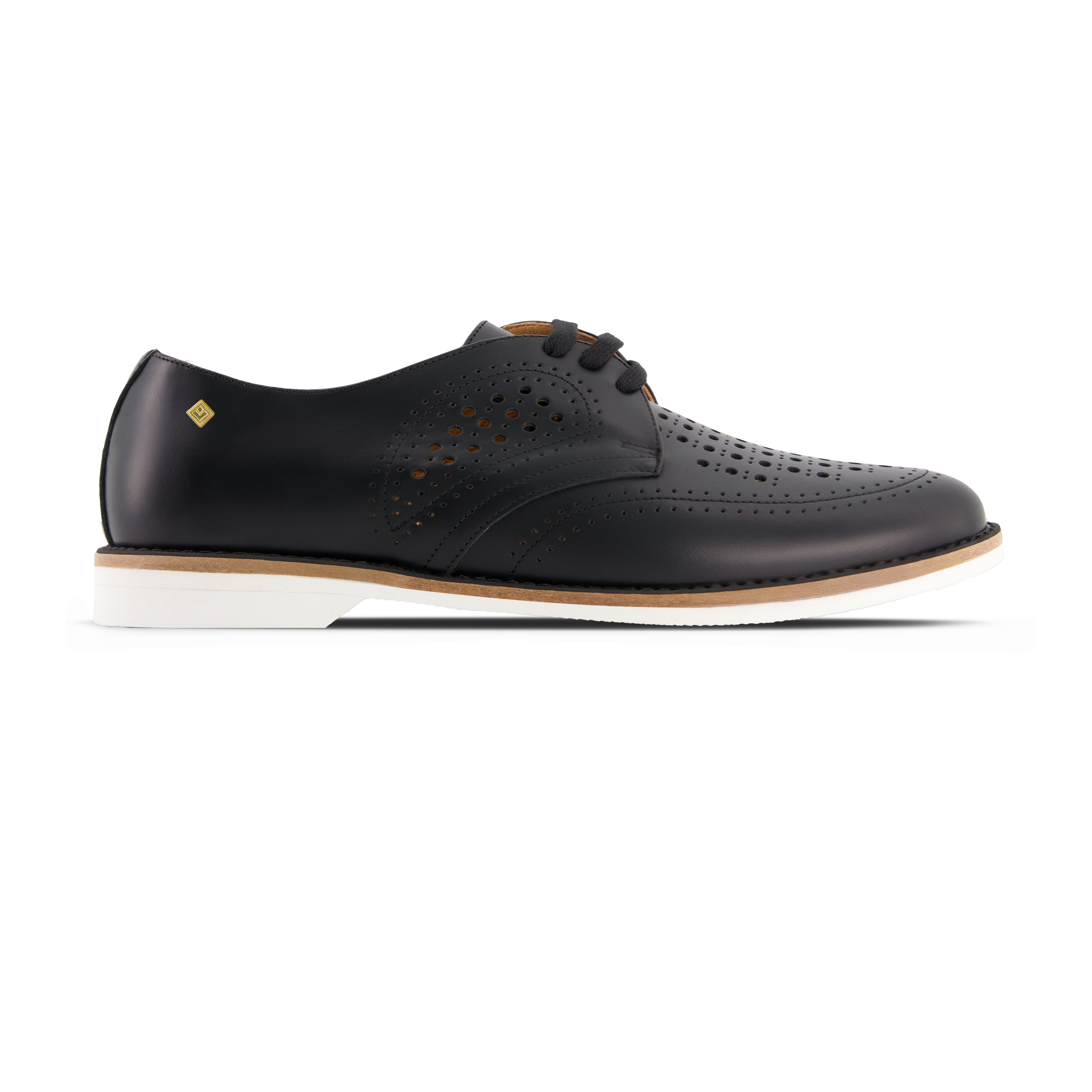 Rivieras 6100 derby cuir écru perforé