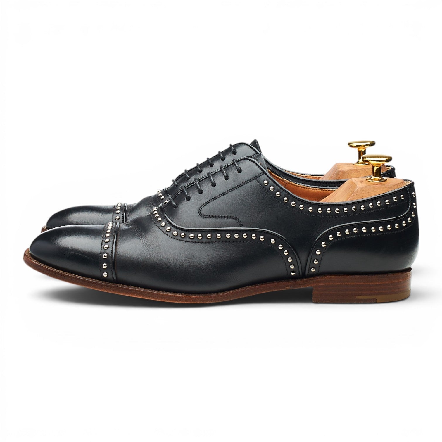 Church's Anna Met. 2 oxford cuir noir pointure UK 6,5 clouté