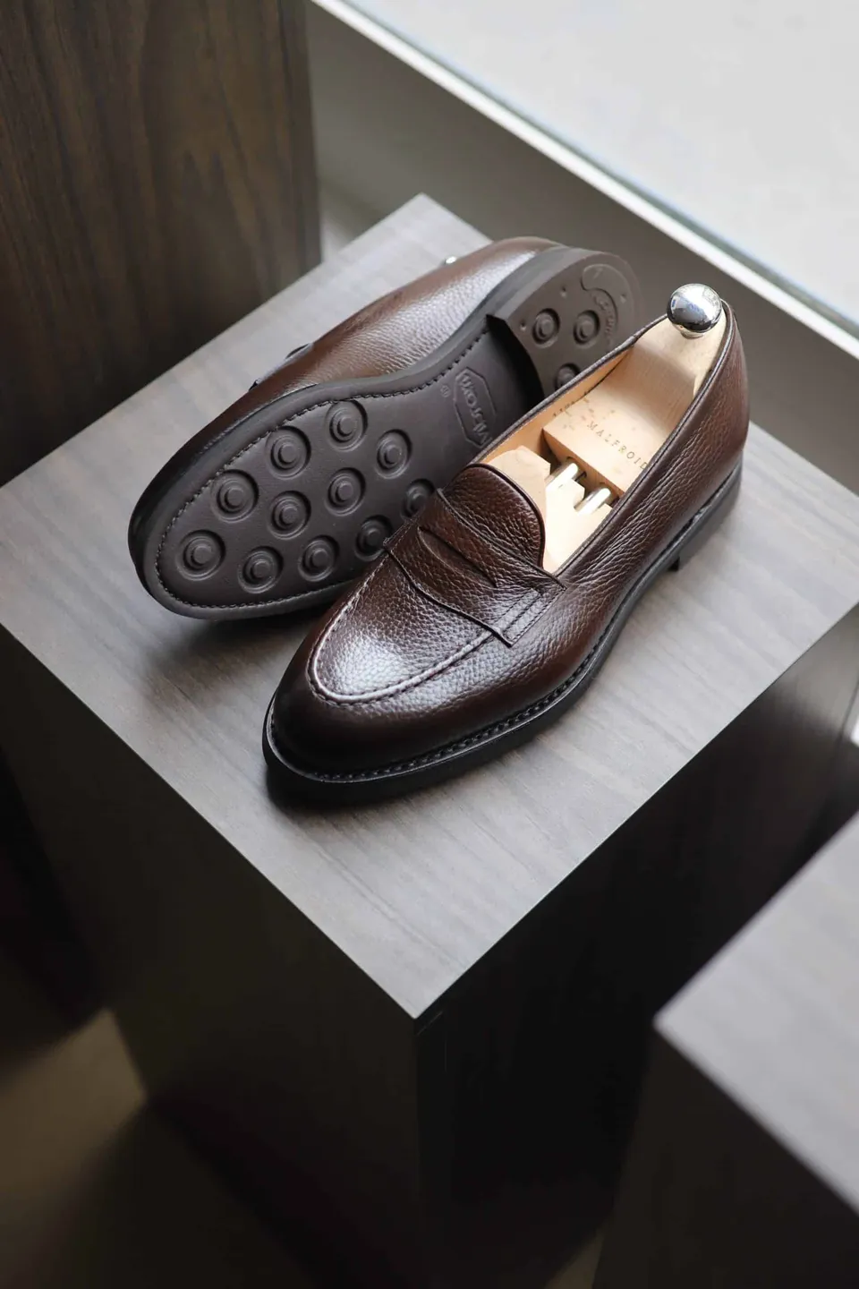 Malfroid Newport mocassin homme cuir grainé