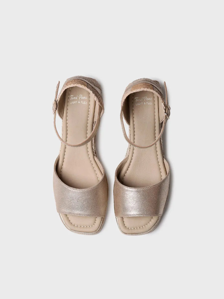 Toni Pons Brisa espadrilles compensées croûte cuir talon 5 cm