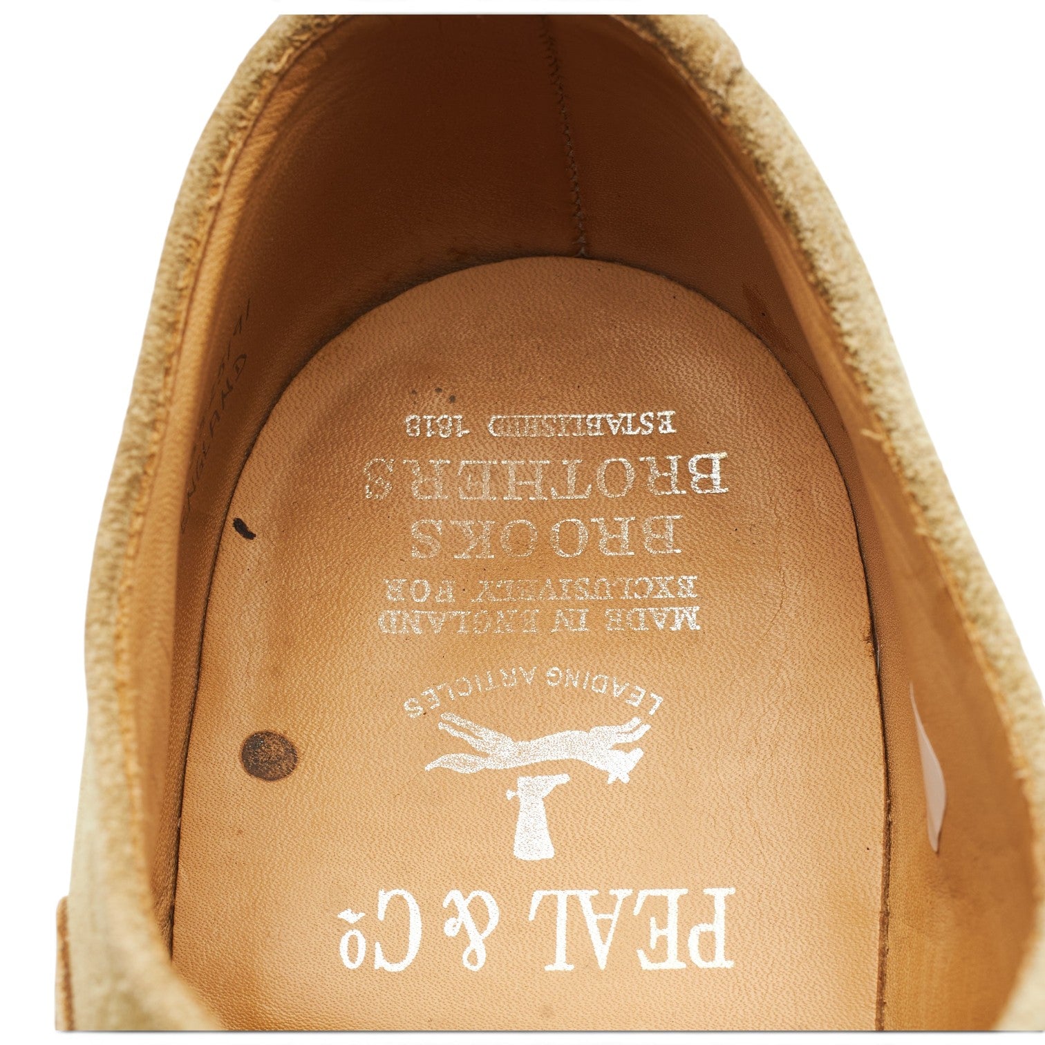 Peal & Co richelieu saddle daim beige UK 7,5