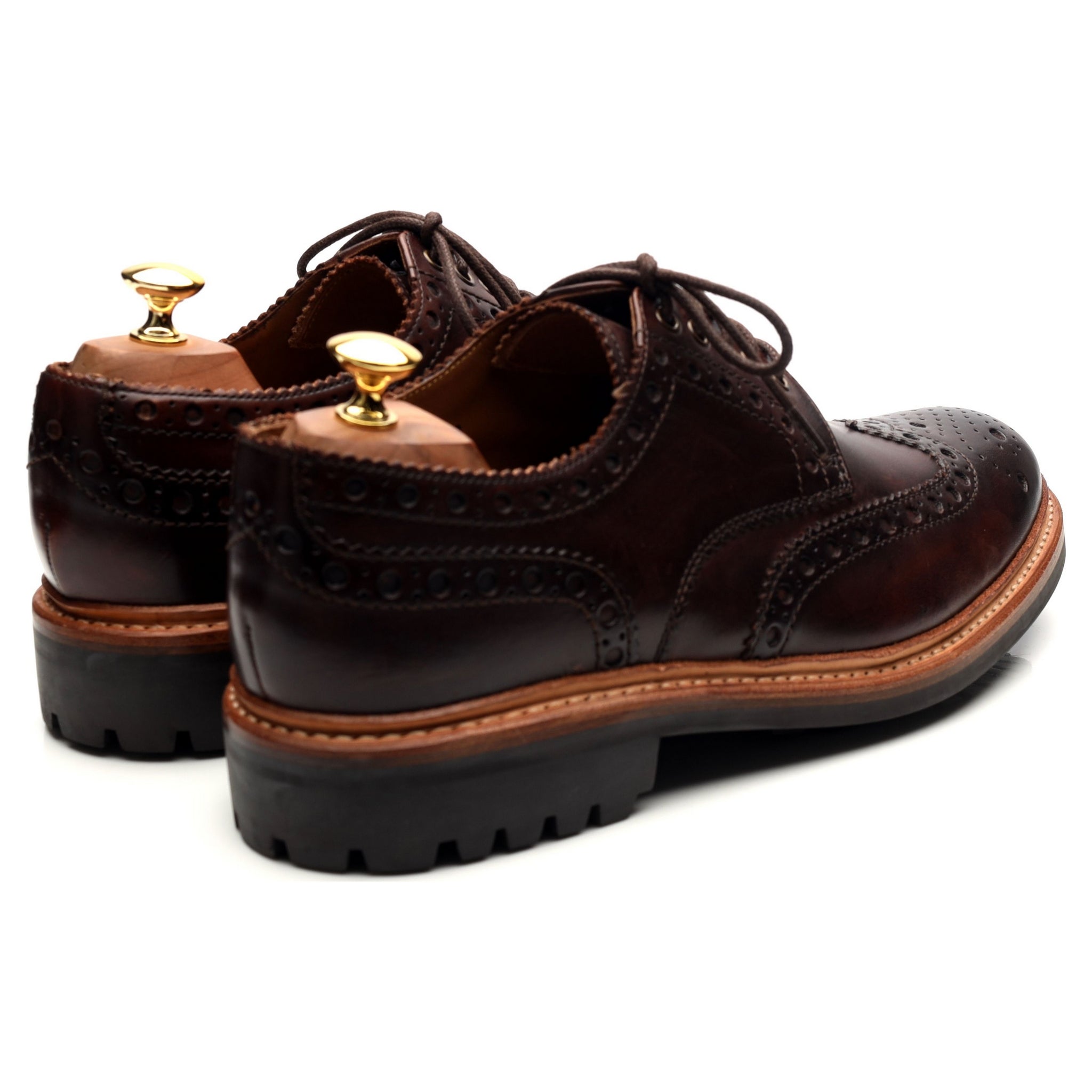 Grenson Archie derby brogue cuir marron UK 10