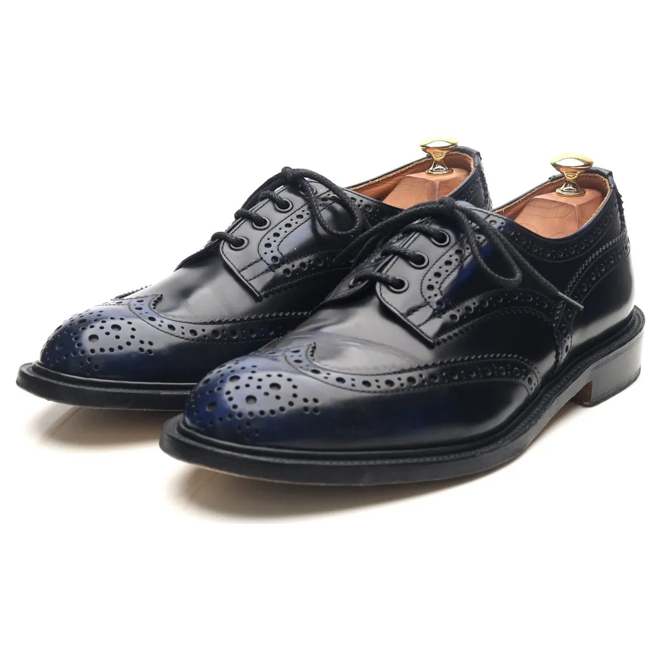 Tricker's Bourton derby cuir bleu marine UK 9.5