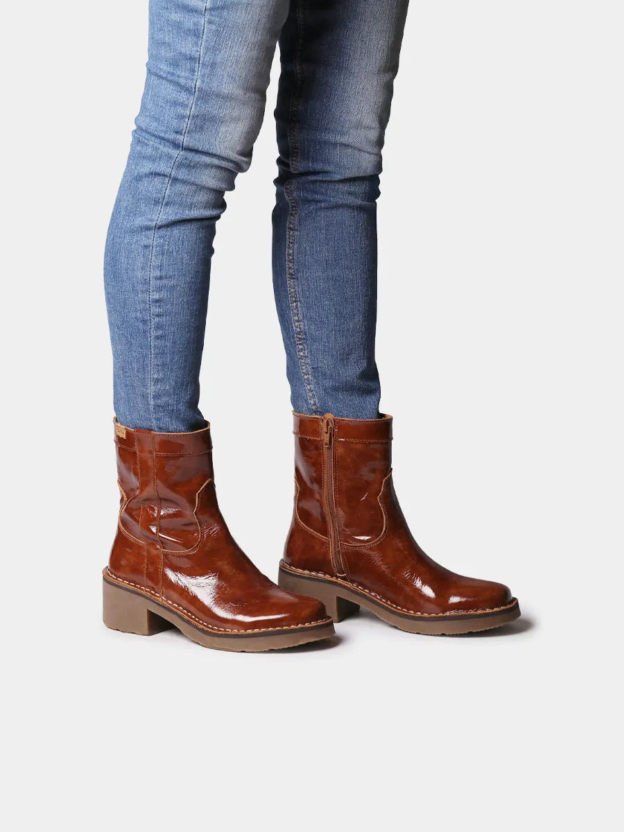 Toni Pons Iris-Ca bottine femme cuir verni zip latéral