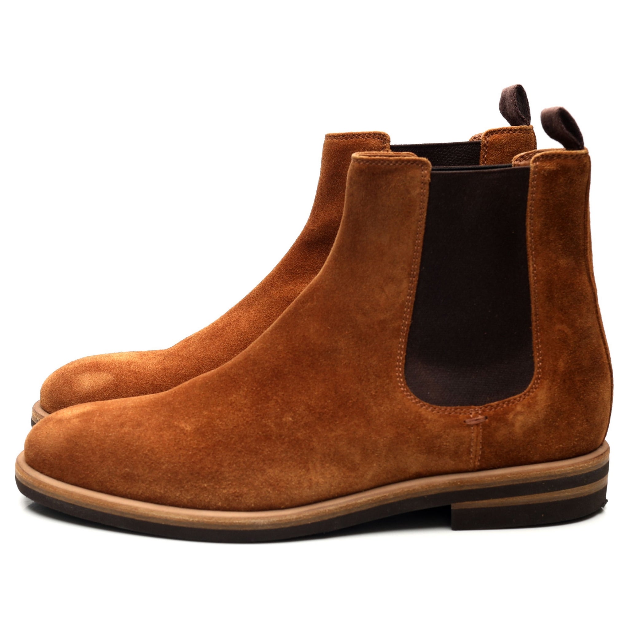 Brunello Cucinelli boots chelsea daim marron UK 8