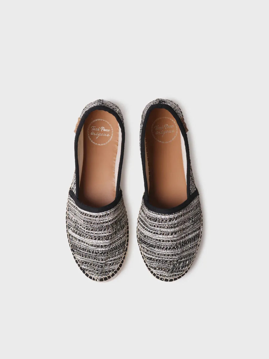 Toni Pons Alma-CL espadrille plate lurex noire