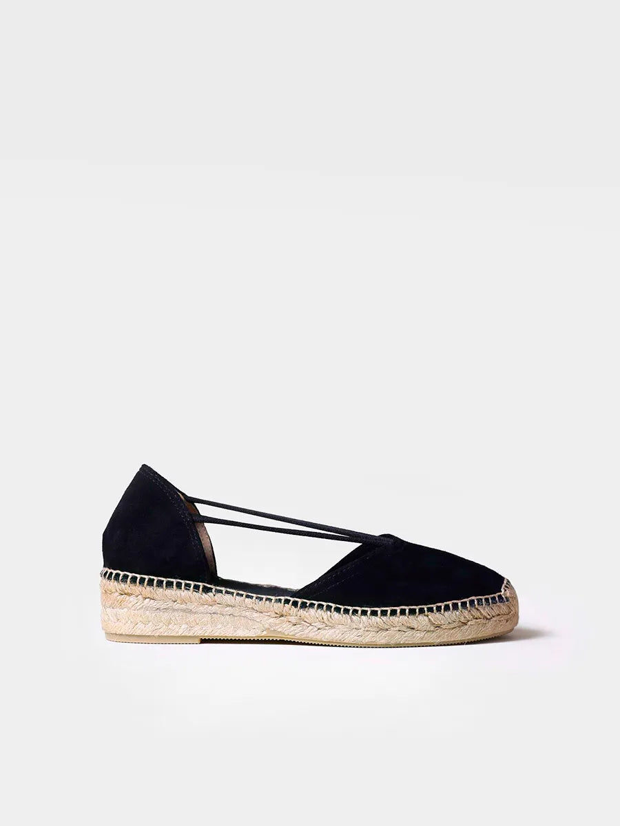 Toni Pons Erla-A espadrille femme daim noir 3,5 cm