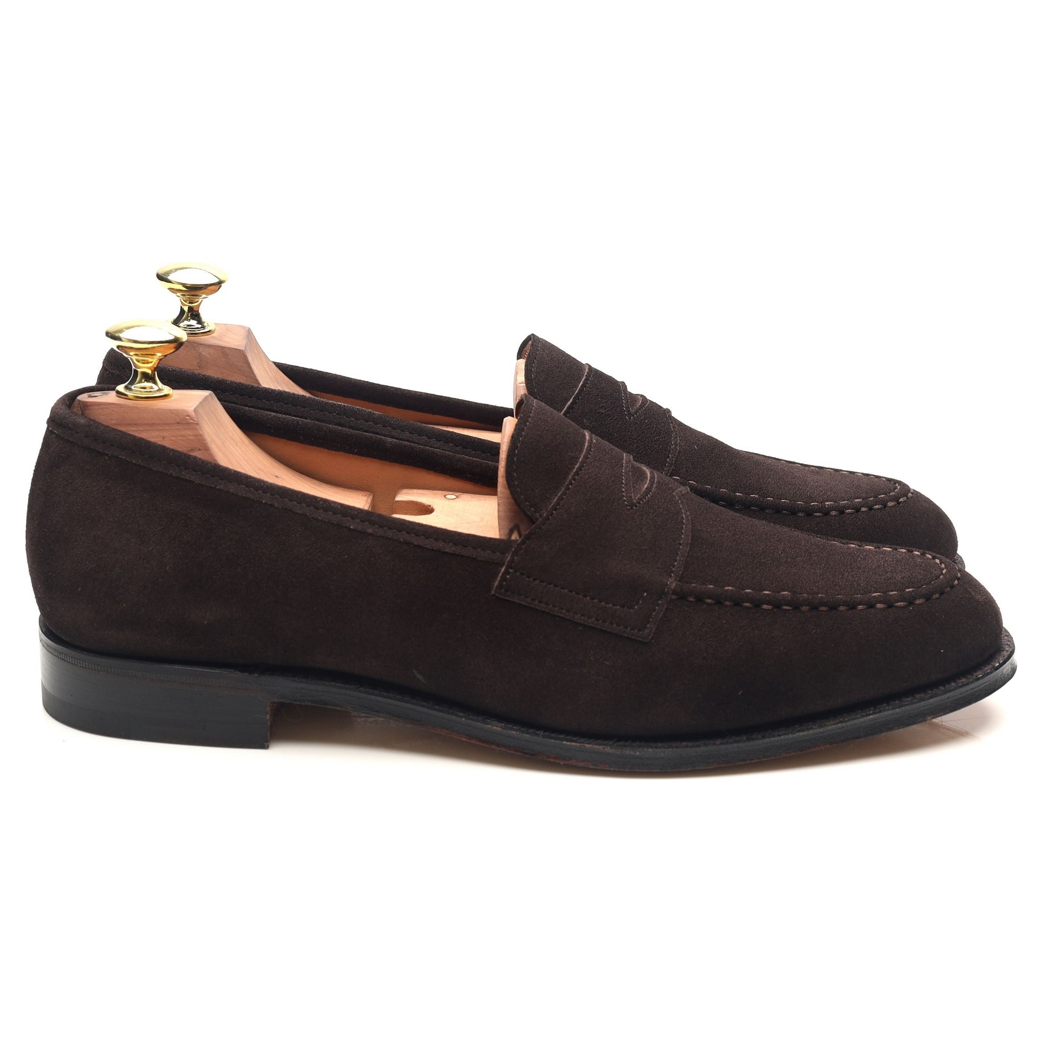 Cheaney Ebury mocassin daim marron foncé UK 7.5