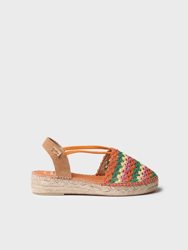 Toni Pons Emilia espadrille crochet multicolore plate