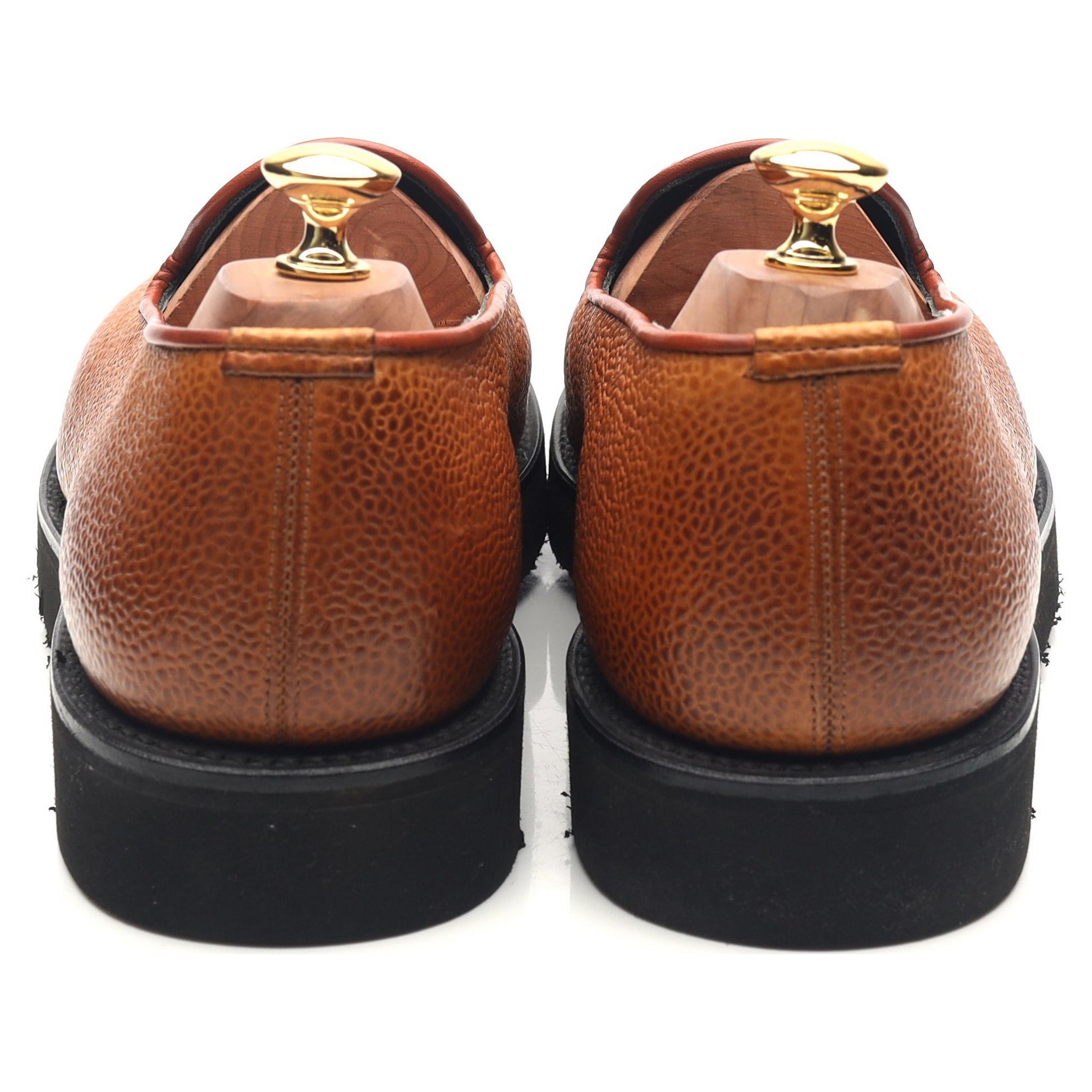 Hardy Amies mocassins cuir grainé marron UK 10