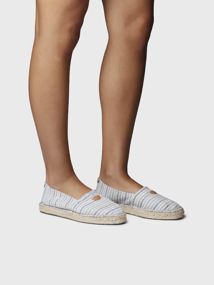 Toni Pons Blanes-RN espadrilles plates toile rayée vegan
