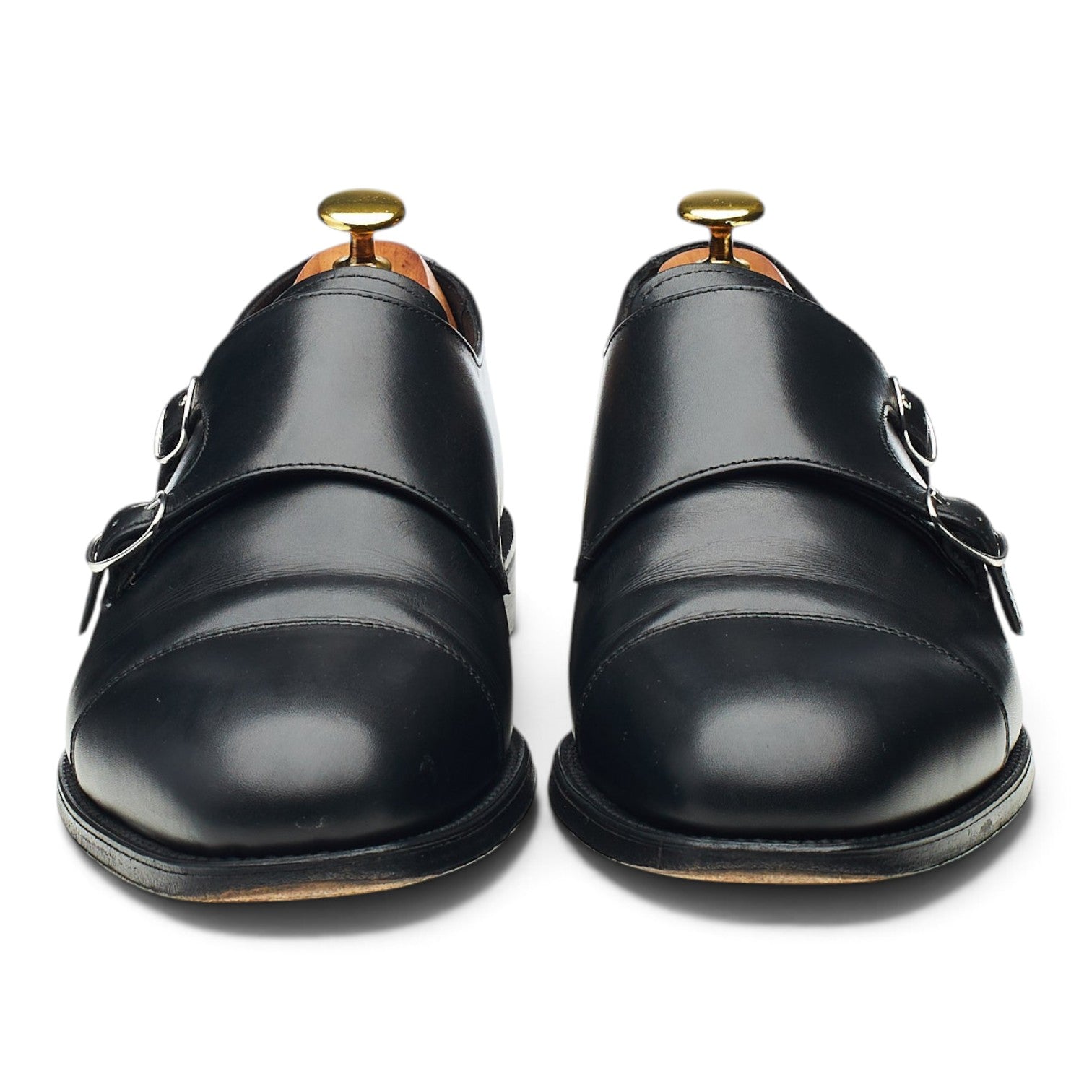Loake Cannon 1880 monk cuir noir UK 8 double boucle