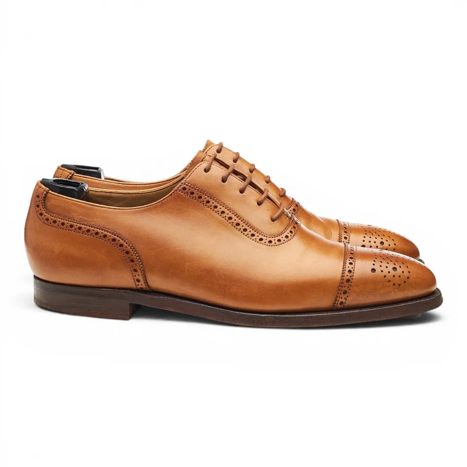 George Cleverley Oxford chaussures cuir marron pointure UK 7