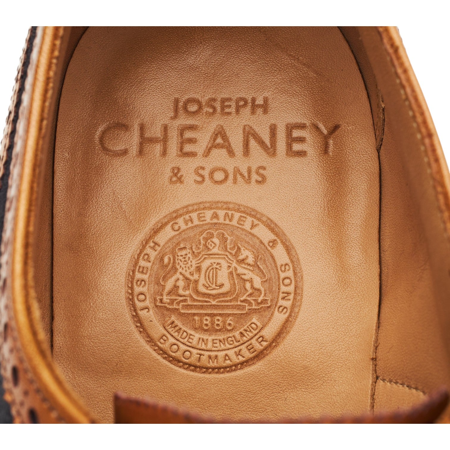 Cheaney Edwin richelieu cuir camel daim marine 7,5