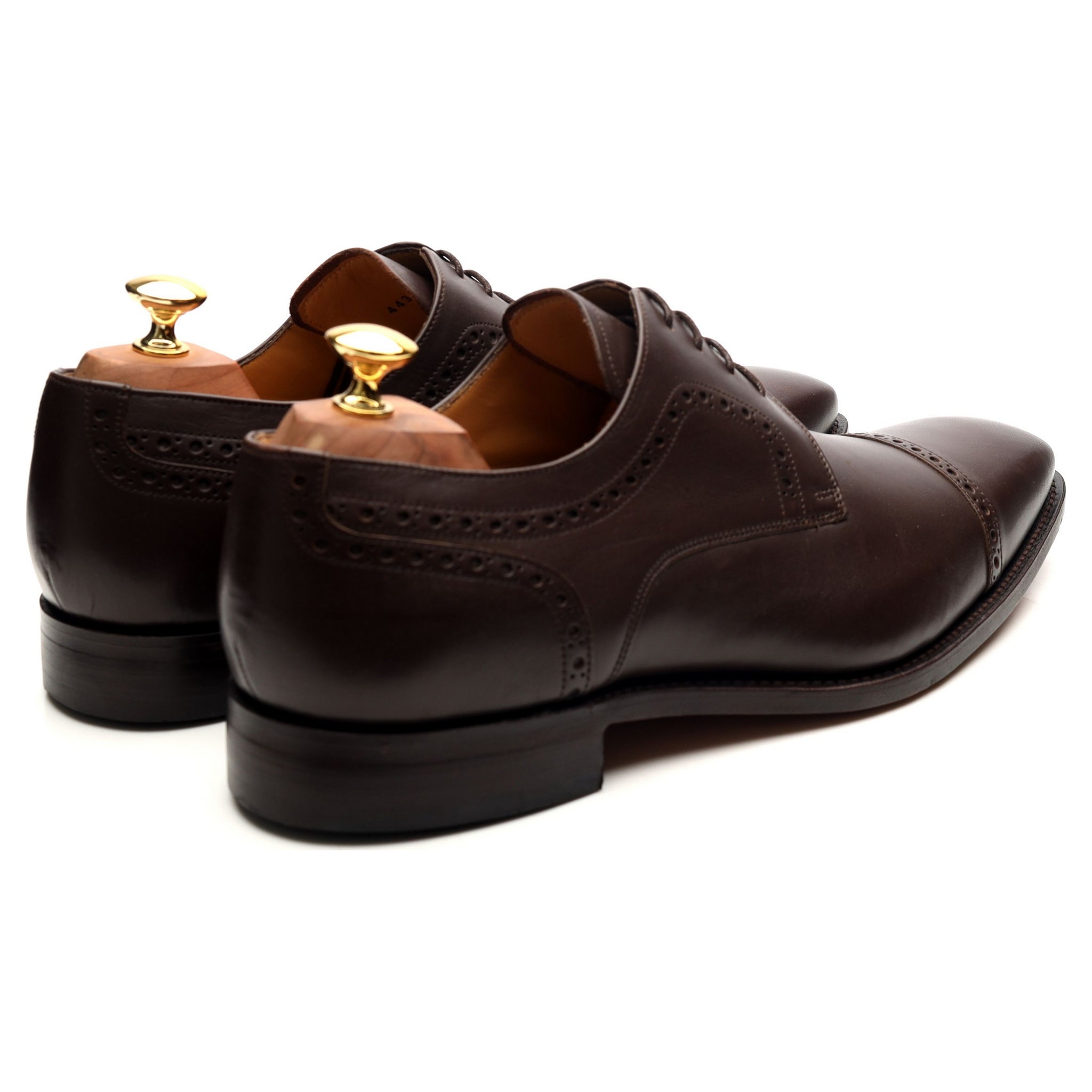 Barker Leo derby cuir marron 10 UK perforé
