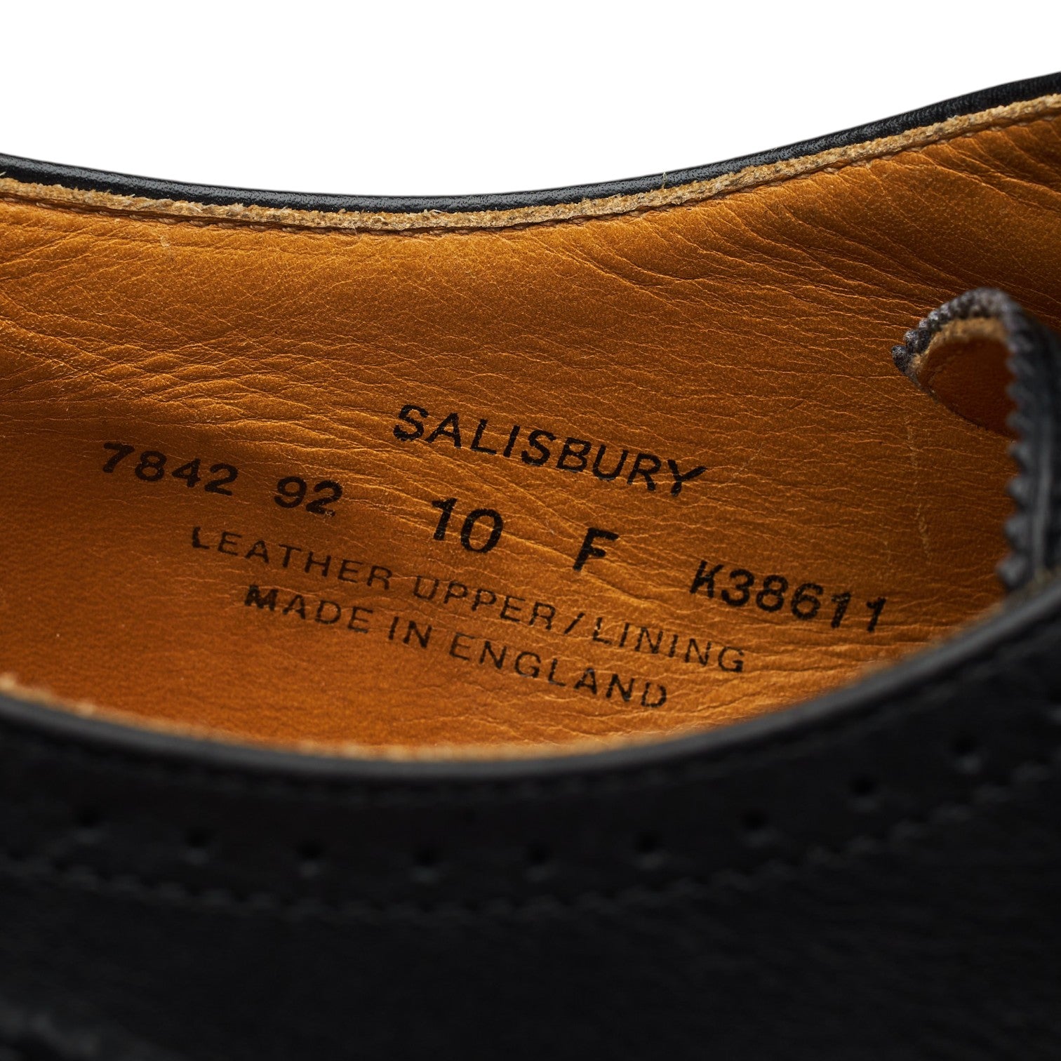 Crockett & Jones Salisbury derby cuir noir UK 10