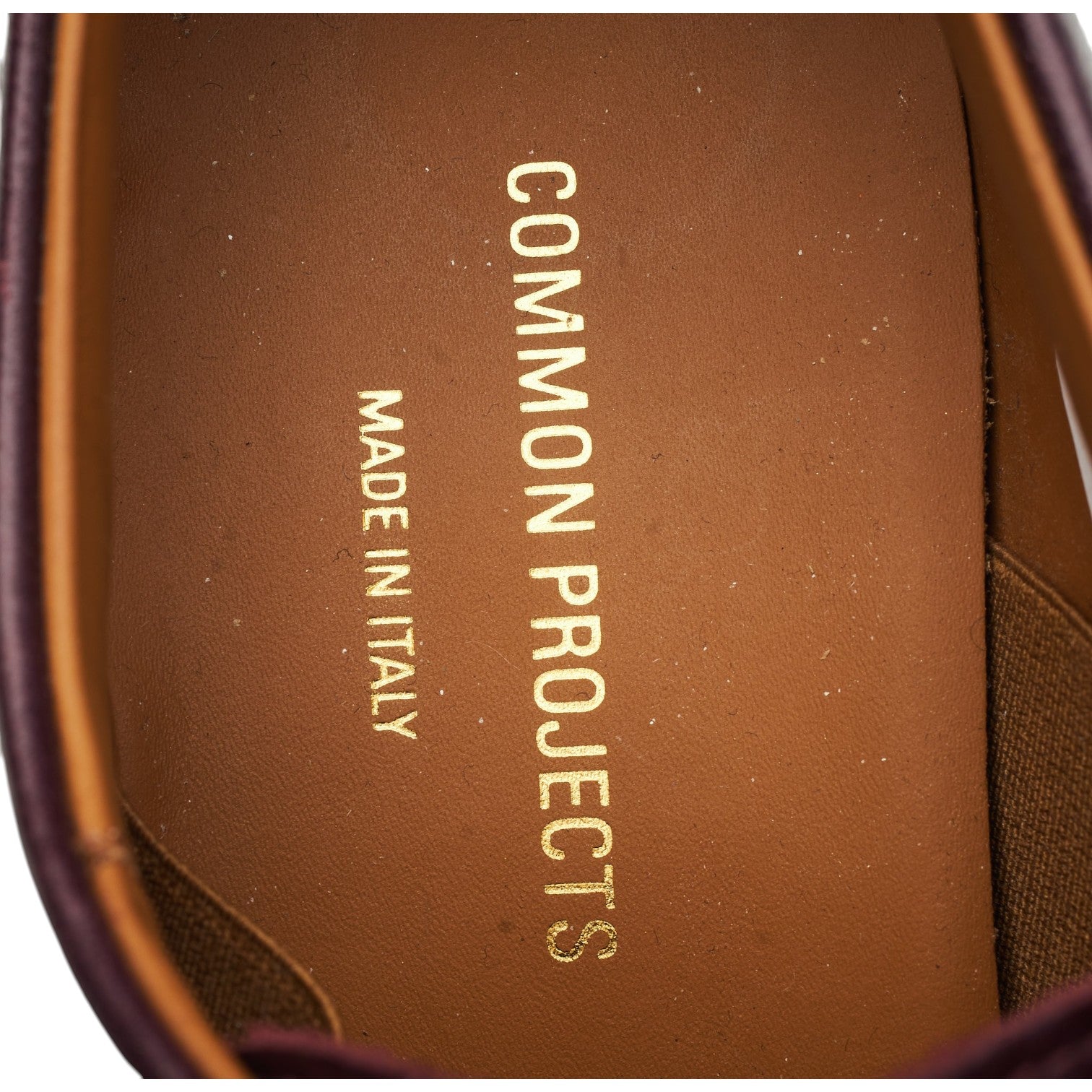 Common Projects derby cuir bordeaux pointure UK 6