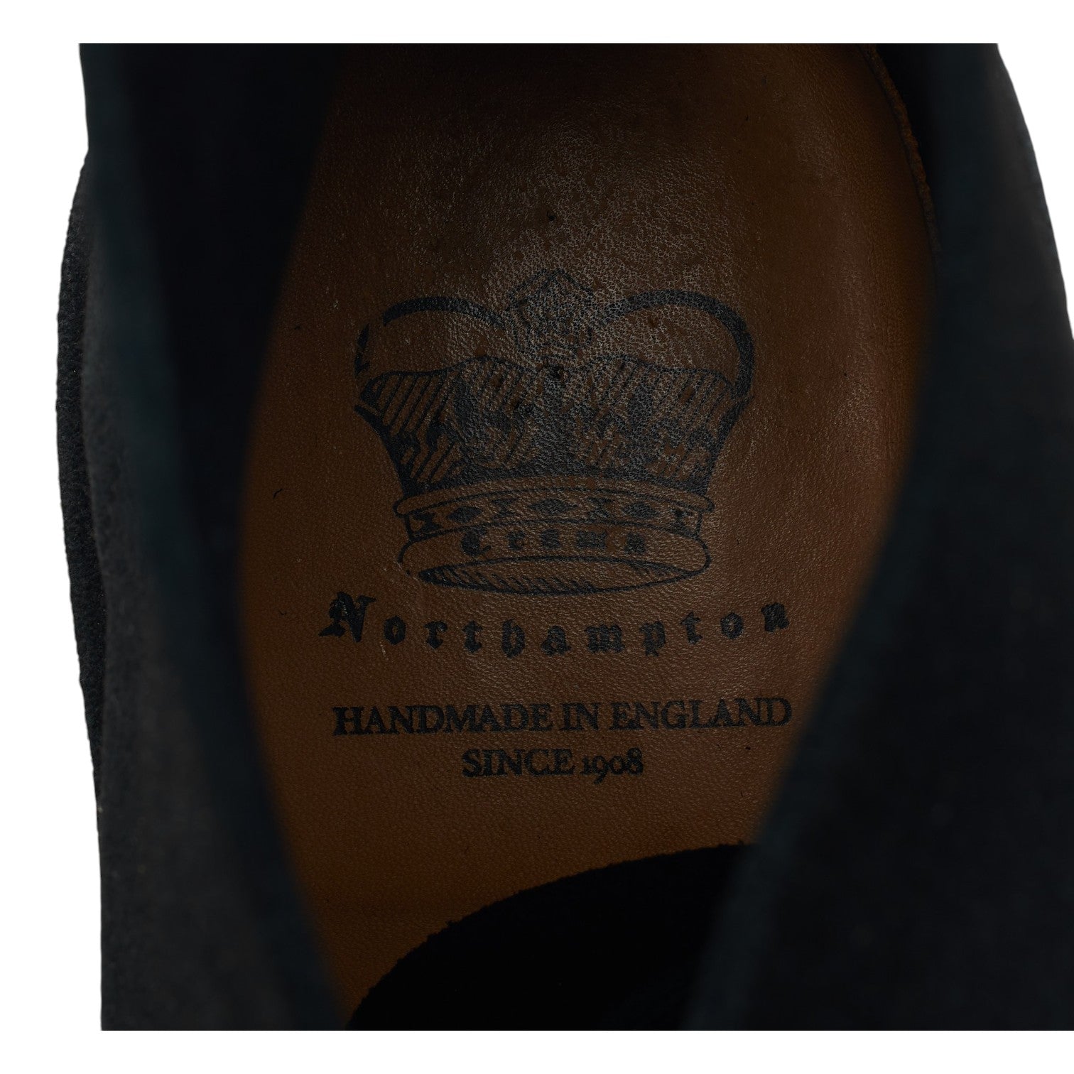 Crown Northampton Woodford desert boots daim noir UK 8