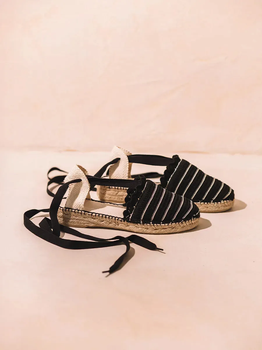 Toni Pons Oliueta espadrilles femme rayées à rubans