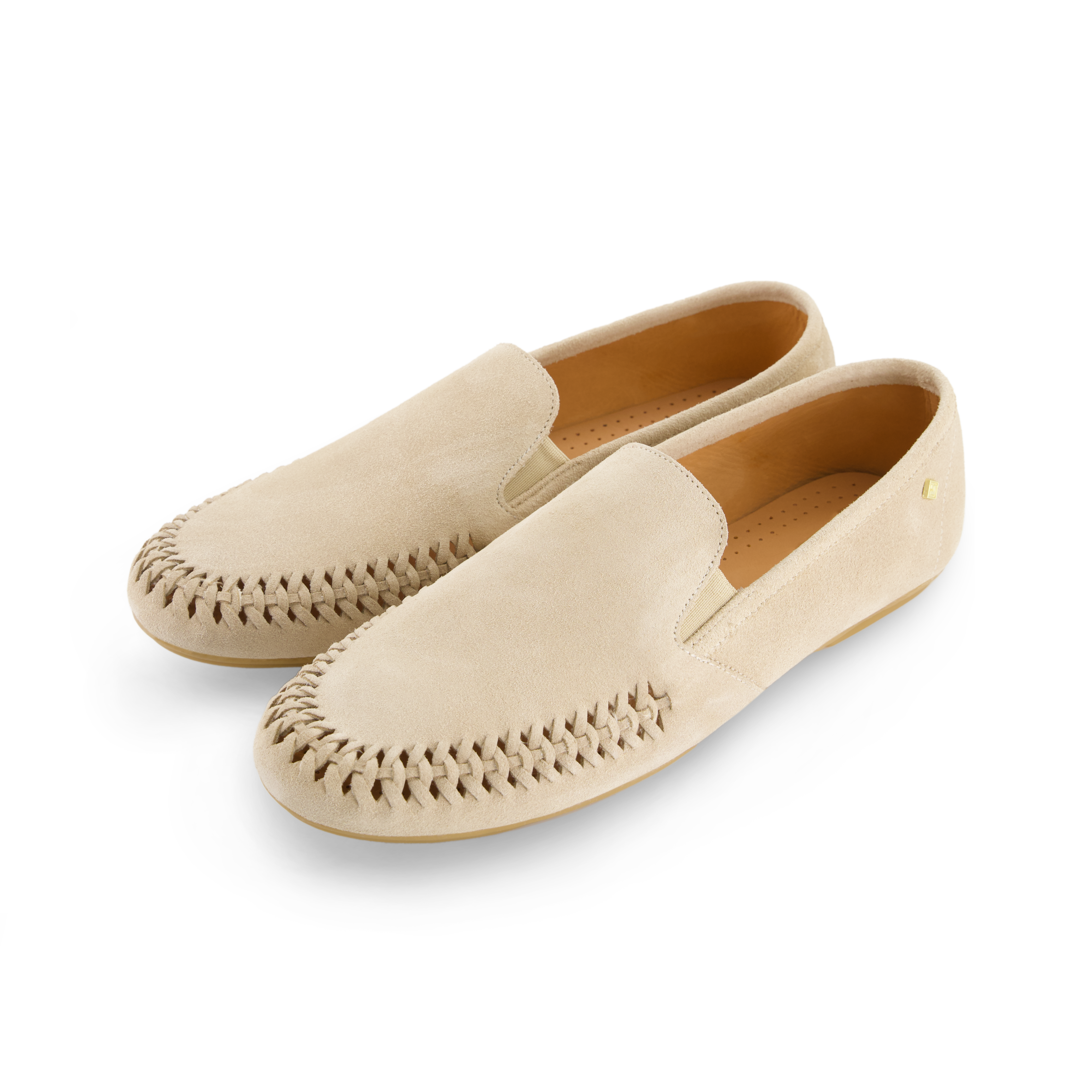Rivieras Jazz espadrilles suède tressé écru