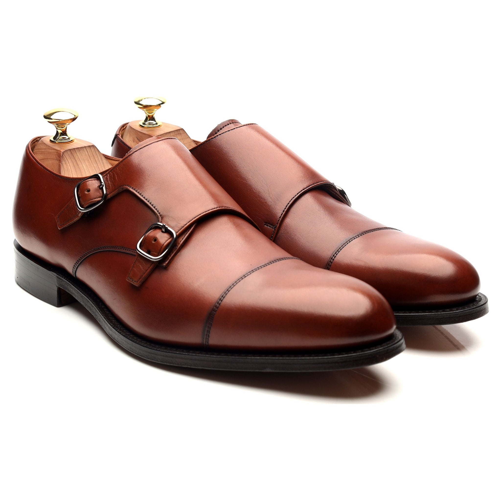 Church's Detroit chaussures monk cuir marron UK 8