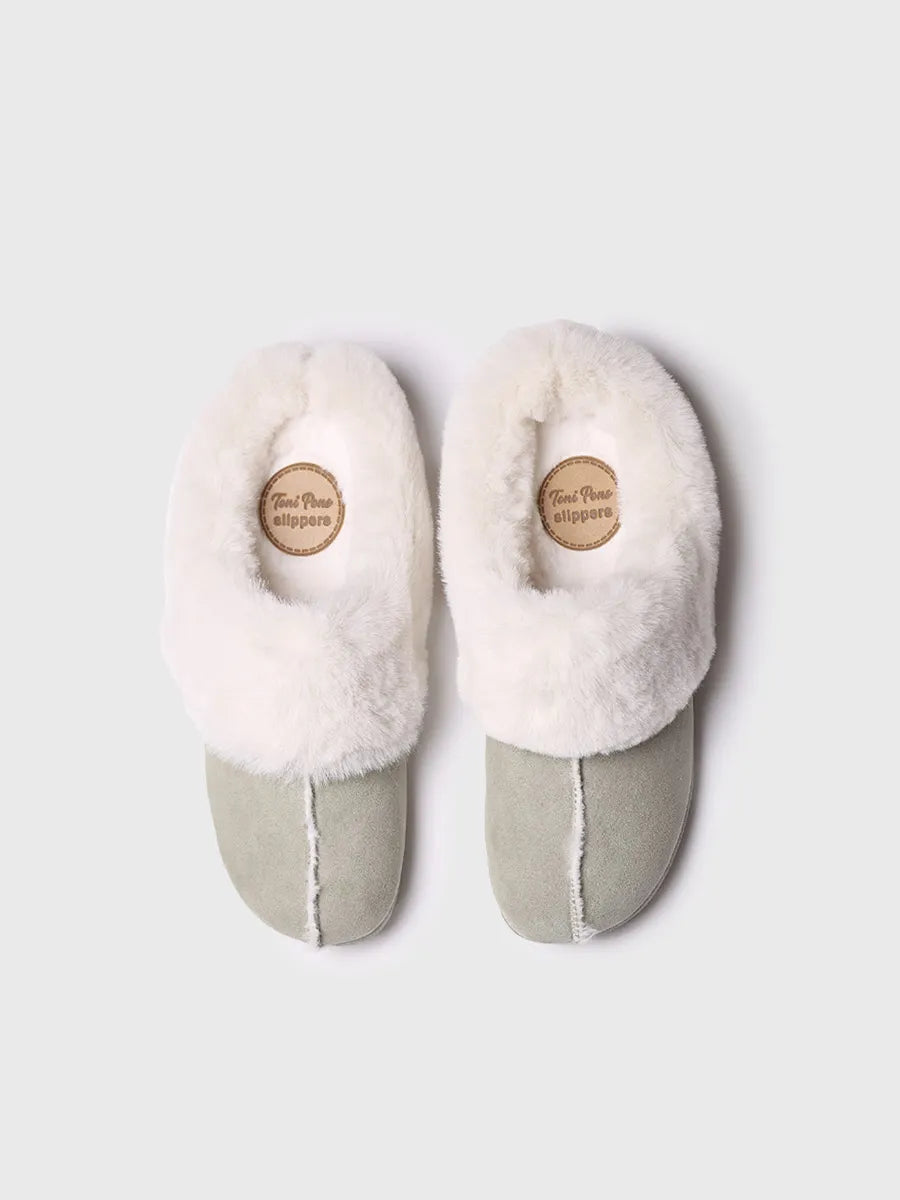 Toni Pons MILAN-TL mules femme fausse fourrure vert