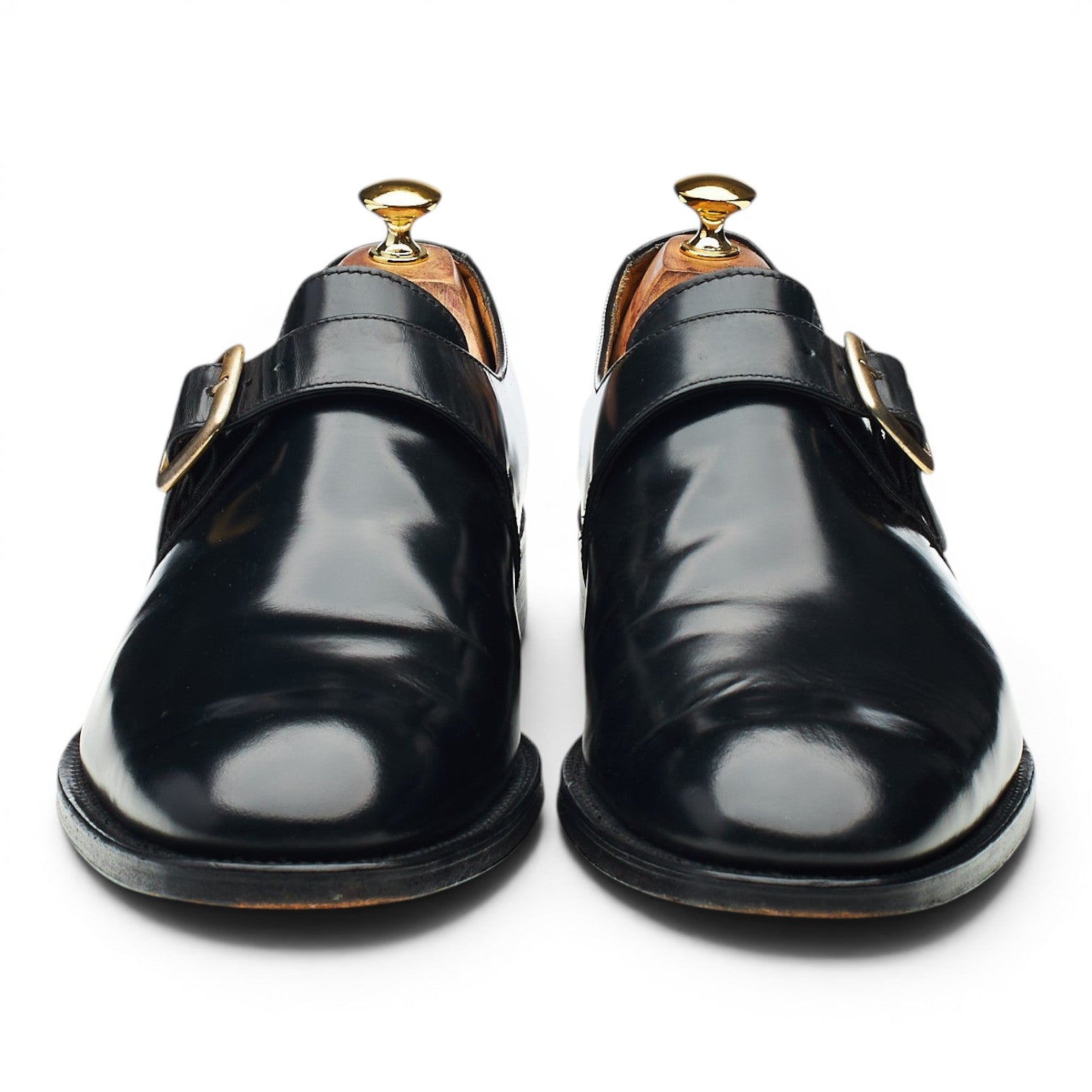 Loake Paisley chaussures monk cuir noir UK 11