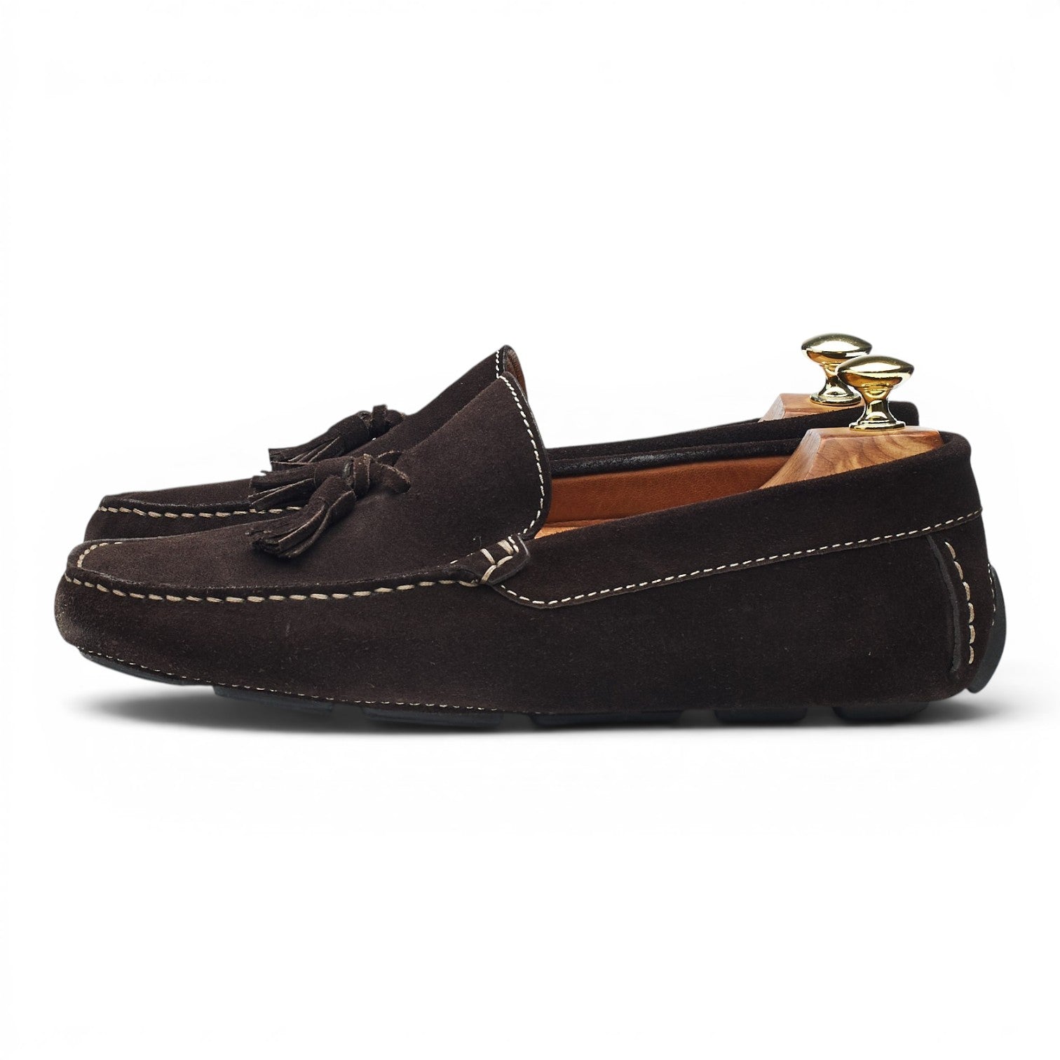 Crockett & Jones Parma mocassins suède marron UK 7